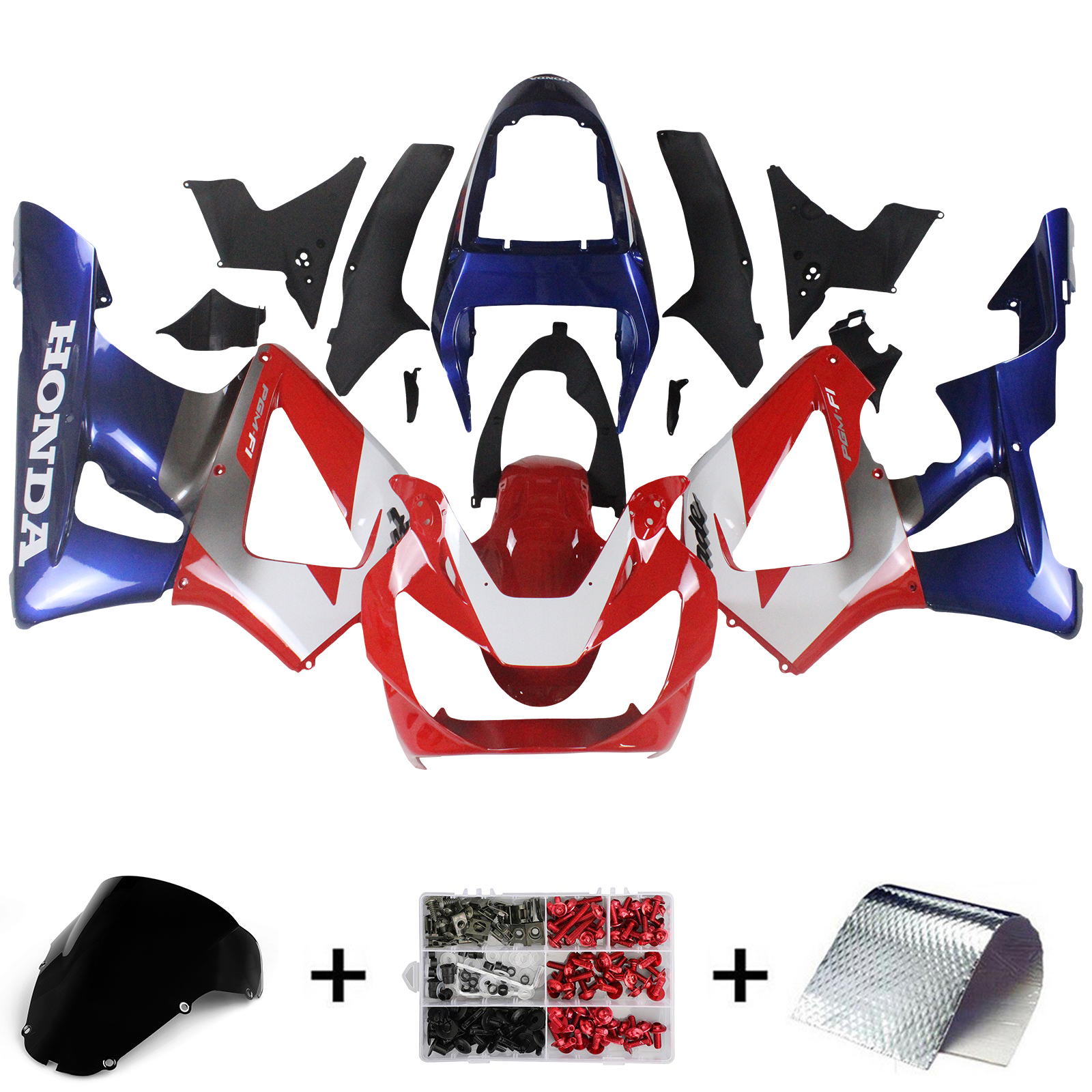 2000-2001 Honda CBR929RR Amotopart Injection Fairing Kit Bodywork Plastic ABS #137 2000-2001 Honda CBR929RR Amotopart Injection Fairing Kit Bodywork Plastic ABS #137