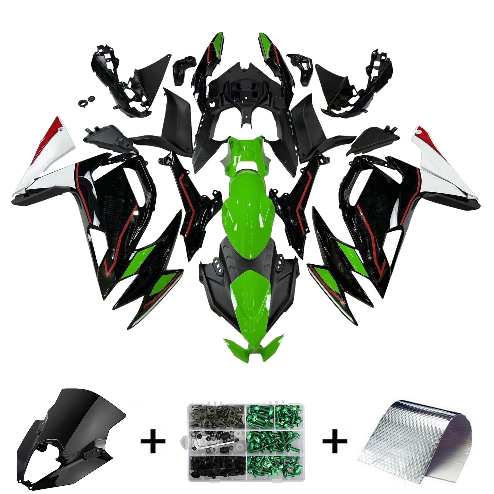2020-2024 Kawasaki ER-6F Ninja650 Amotopart Injection Fairing Kit Bodywork ABS #103