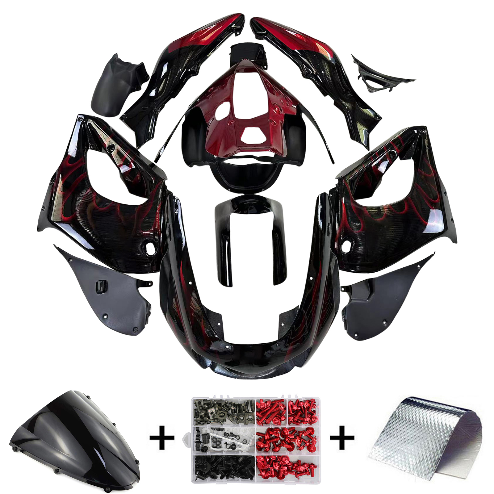 1997-2007 Yamaha YZF1000R Thunderace Amotopart Injection Fairing Kit Bodywork ABS #105