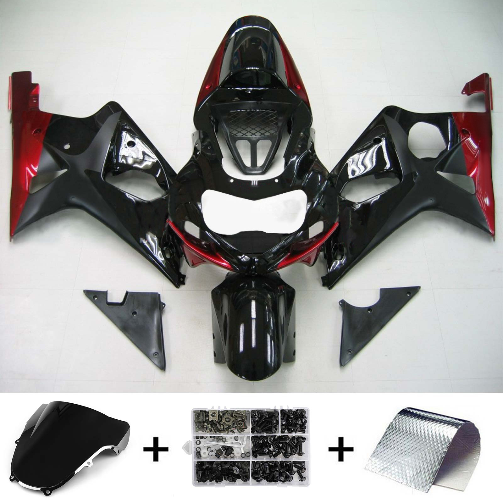 2000-2002 Suzuki GSXR1000 K1 K2 Amotopart Injection Fairing Kit Bodywork Plastic ABS #120