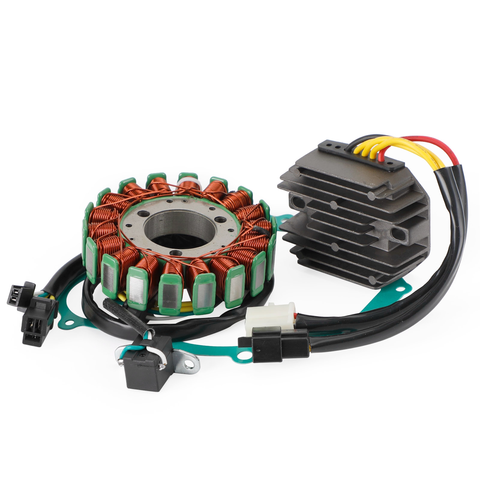 99-02 Suzuki SV650 SV650S Magneto Stator + 2-plug Voltage Rectifier + Gasket Generic