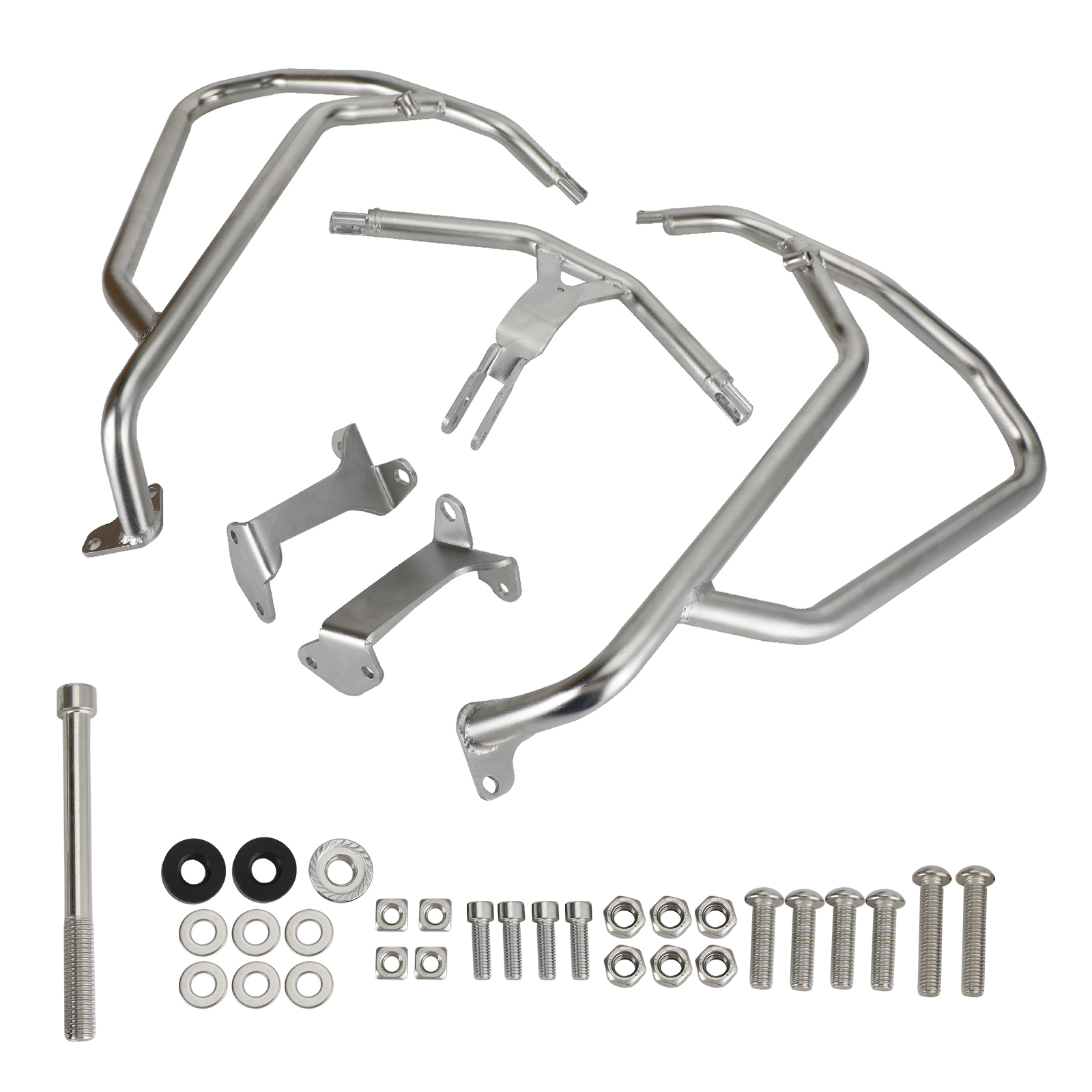 2020-2022 Honda Crf 1100L Engine Guard Crash Bar Frame Protector Bumper Silver Generic