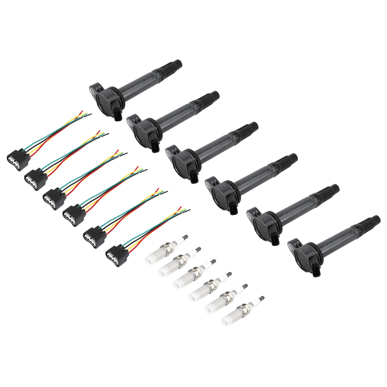 2016 LEXUS IS300 6 Ignition Coils+Connectors+Spark Plug UF487 90919-02251 Generic