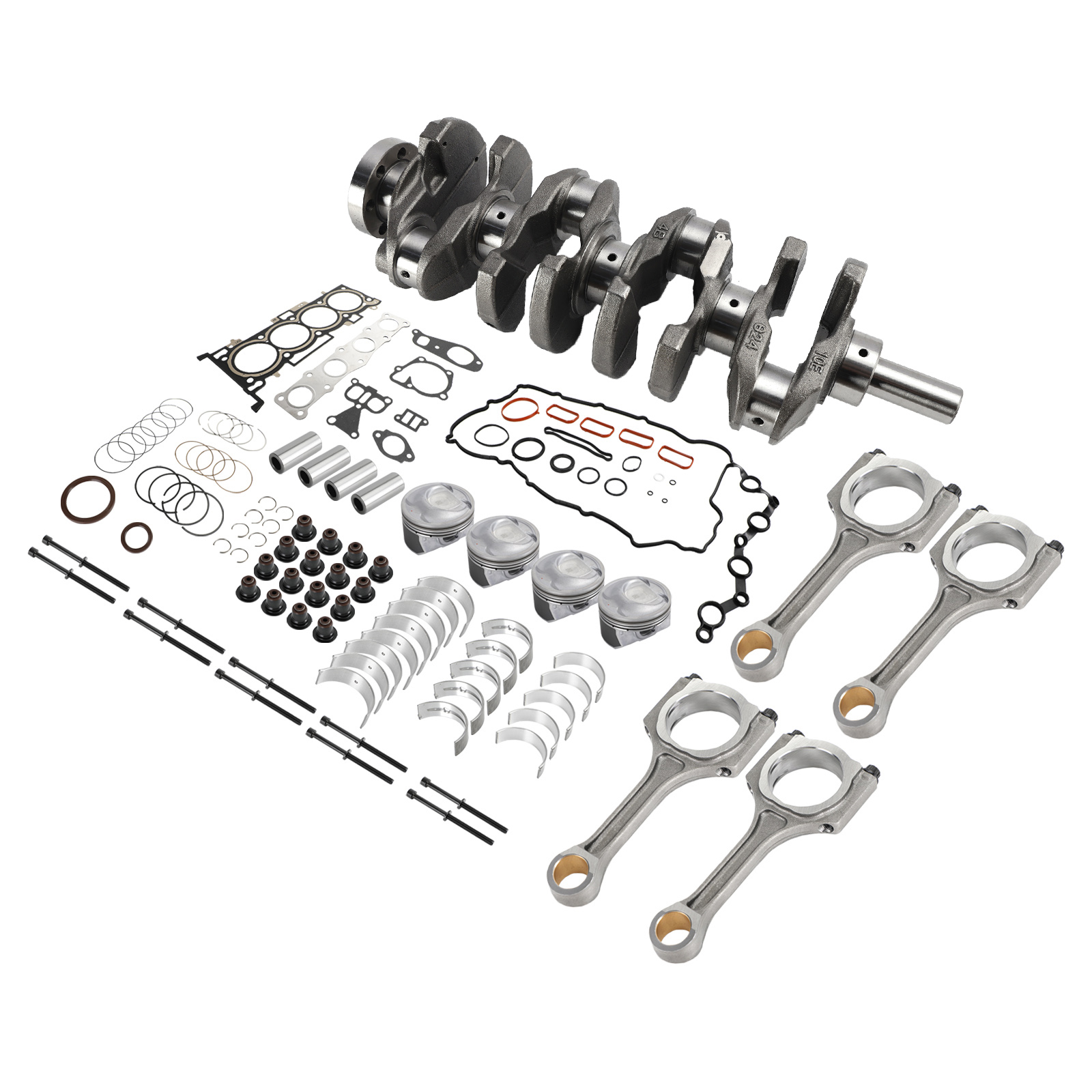 2011-2016 Hyundai Sonata 4-Door 2.4L G4KJ Engine Rebuild Kit - Crankshaft & Conrods & Pistons Gasket Generic
