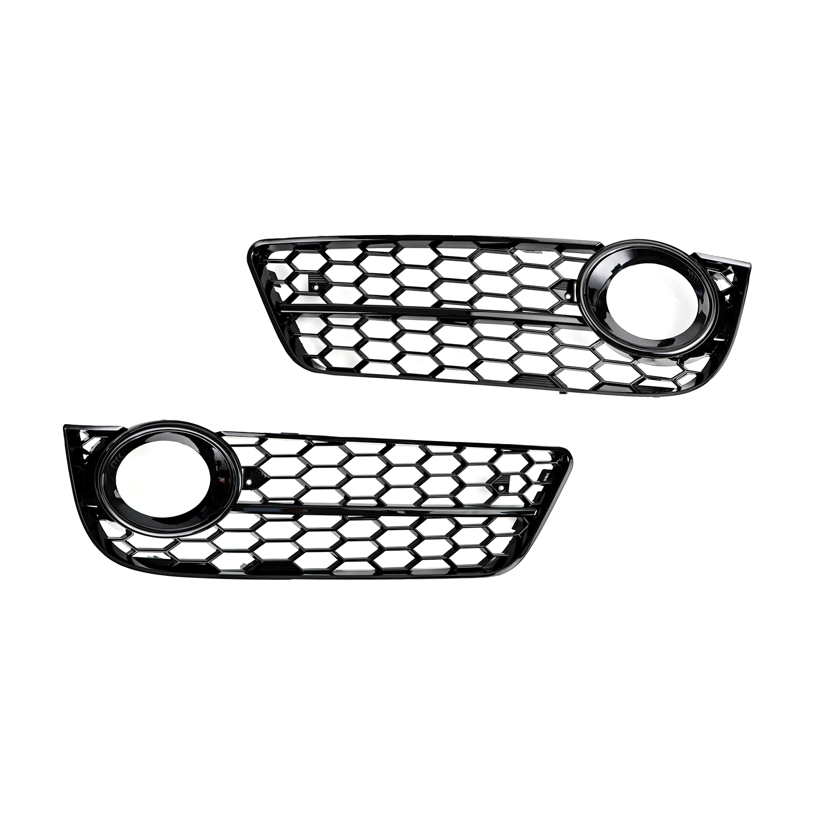 Pair Honeycomb Front Fog Lamp Cover Grille Grill Fit Audi A5 2007-2011 Generic