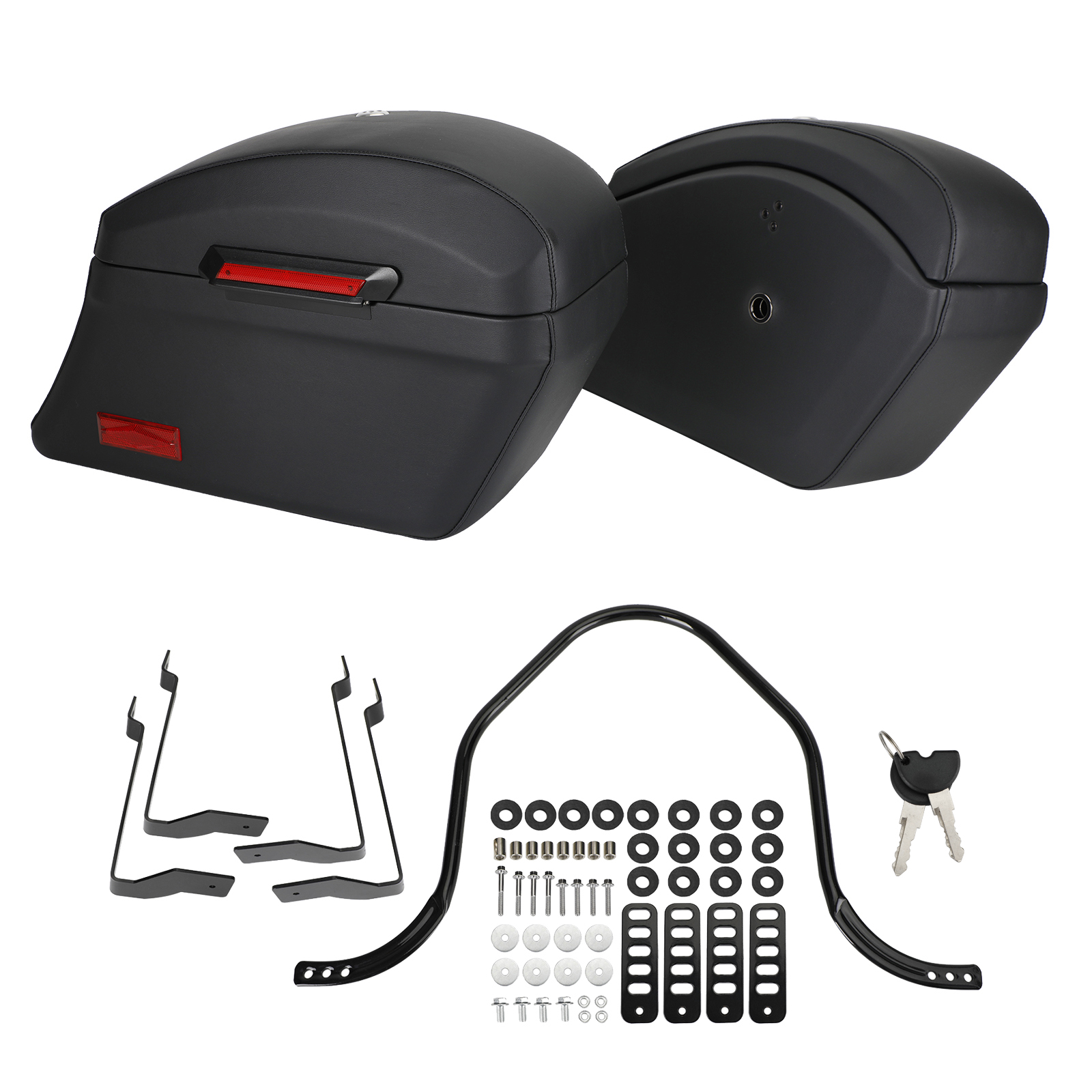 Fat Boy Softail Deluxe Road King Hard Bag Saddlebag & Heavy Duty Mounting Kit Generic