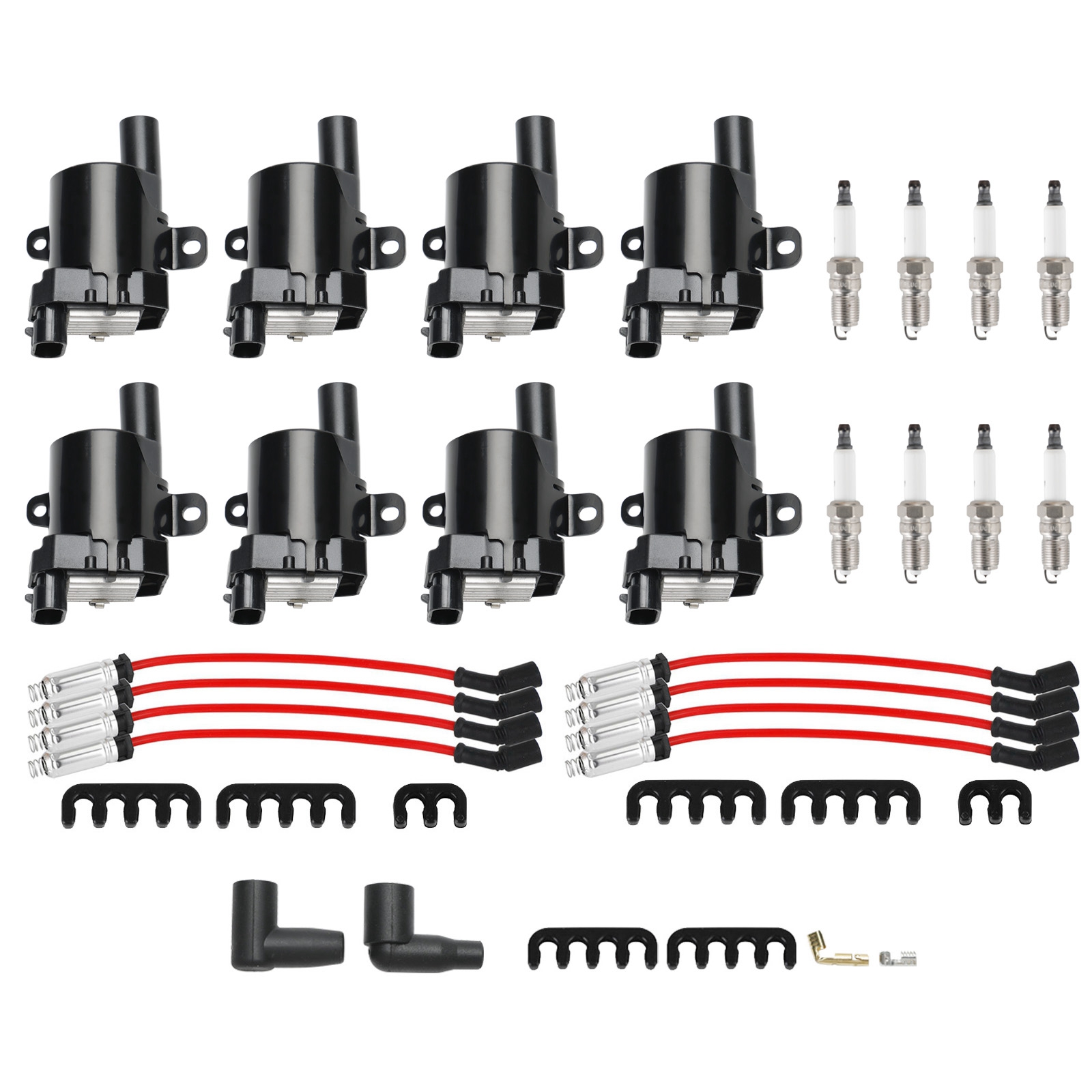 2000-2006 GMC Yukon 5.3L 8Pack Ignition Coil+Spark Plug+Wires Set UF262 C1251 D585 8125731900 Generic