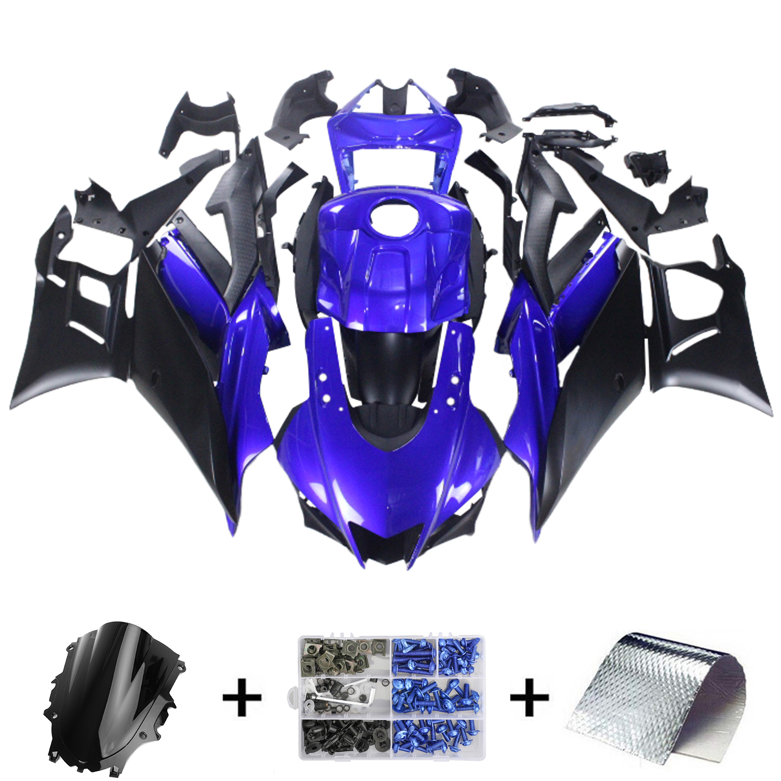 2022-2023 Yamaha YZF-R3 R25 Injection Fairing Kit Bodywork Plastic ABS #103 Amotopart Fairing