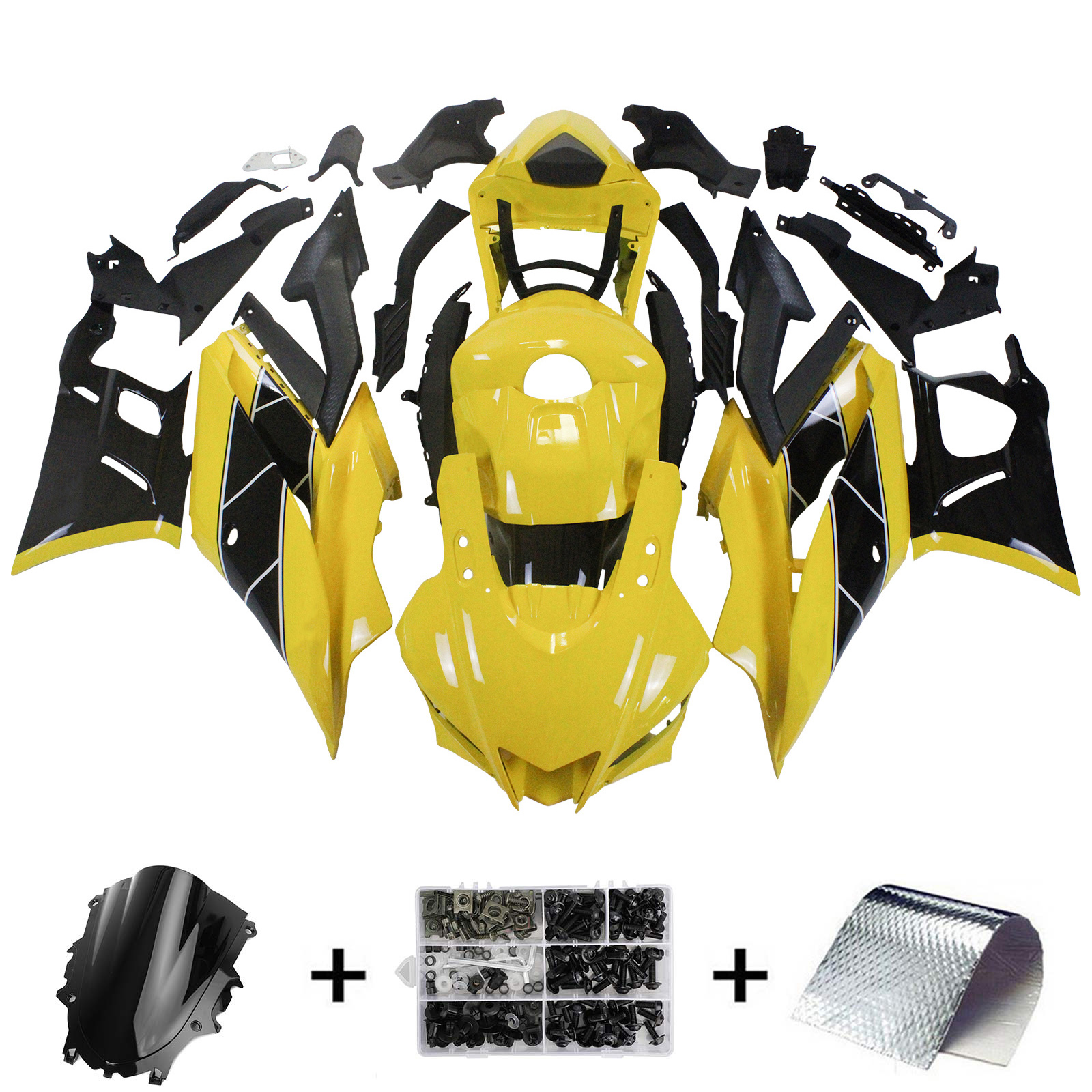 2022-2023 Yamaha YZF-R3 R25 Injection Fairing Kit Bodywork Plastic ABS #112 Amotopart Fairing