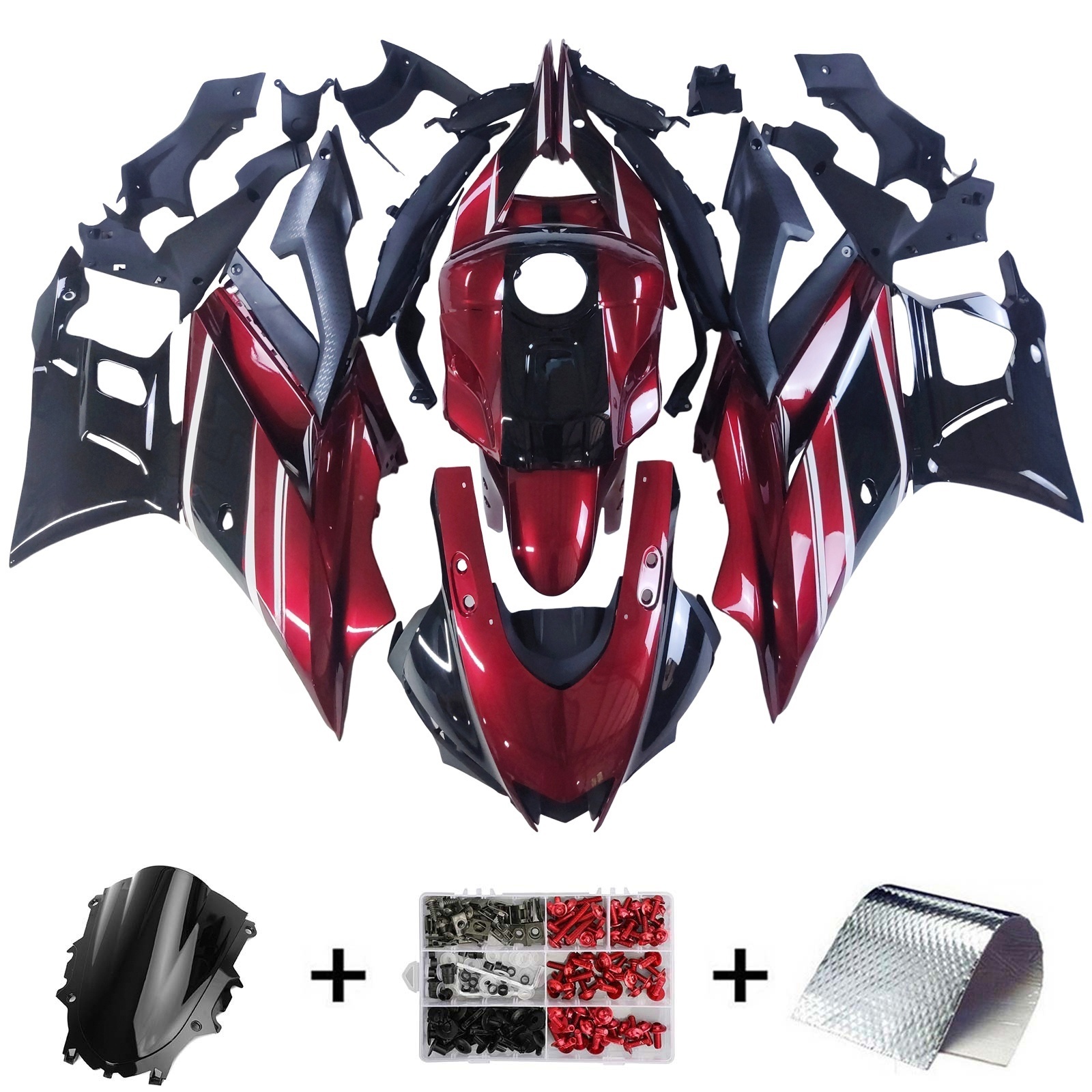 2022-2023 Yamaha YZF-R3 R25 Injection Fairing Kit Bodywork Plastic ABS #114 Amotopart Fairing