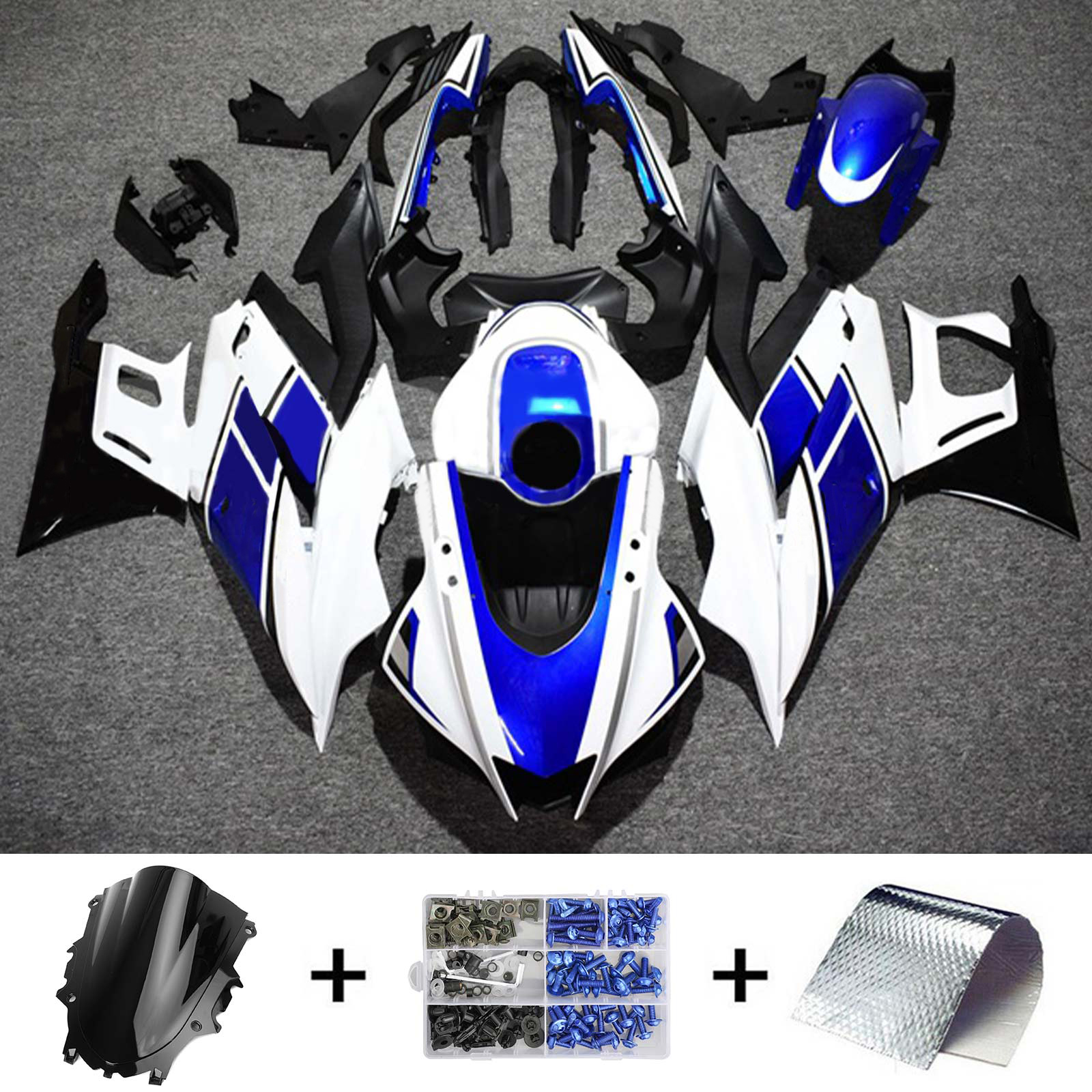 2022-2023 Yamaha YZF-R3 R25 Injection Fairing Kit Bodywork Plastic ABS #116 Amotopart Fairing