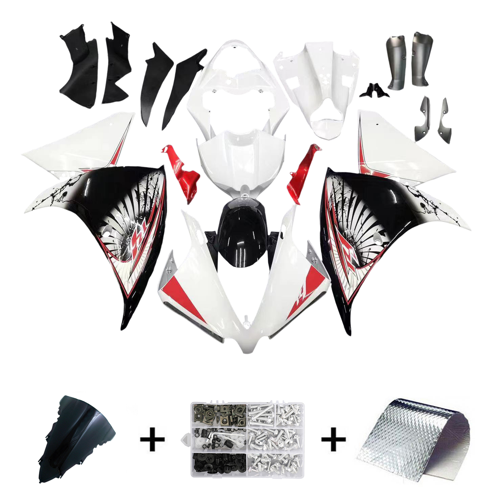 2012-2014 Yamaha YZF 1000 R1 Injection Fairing Kit Bodywork Plastic ABS #150 Amotopart Fairing