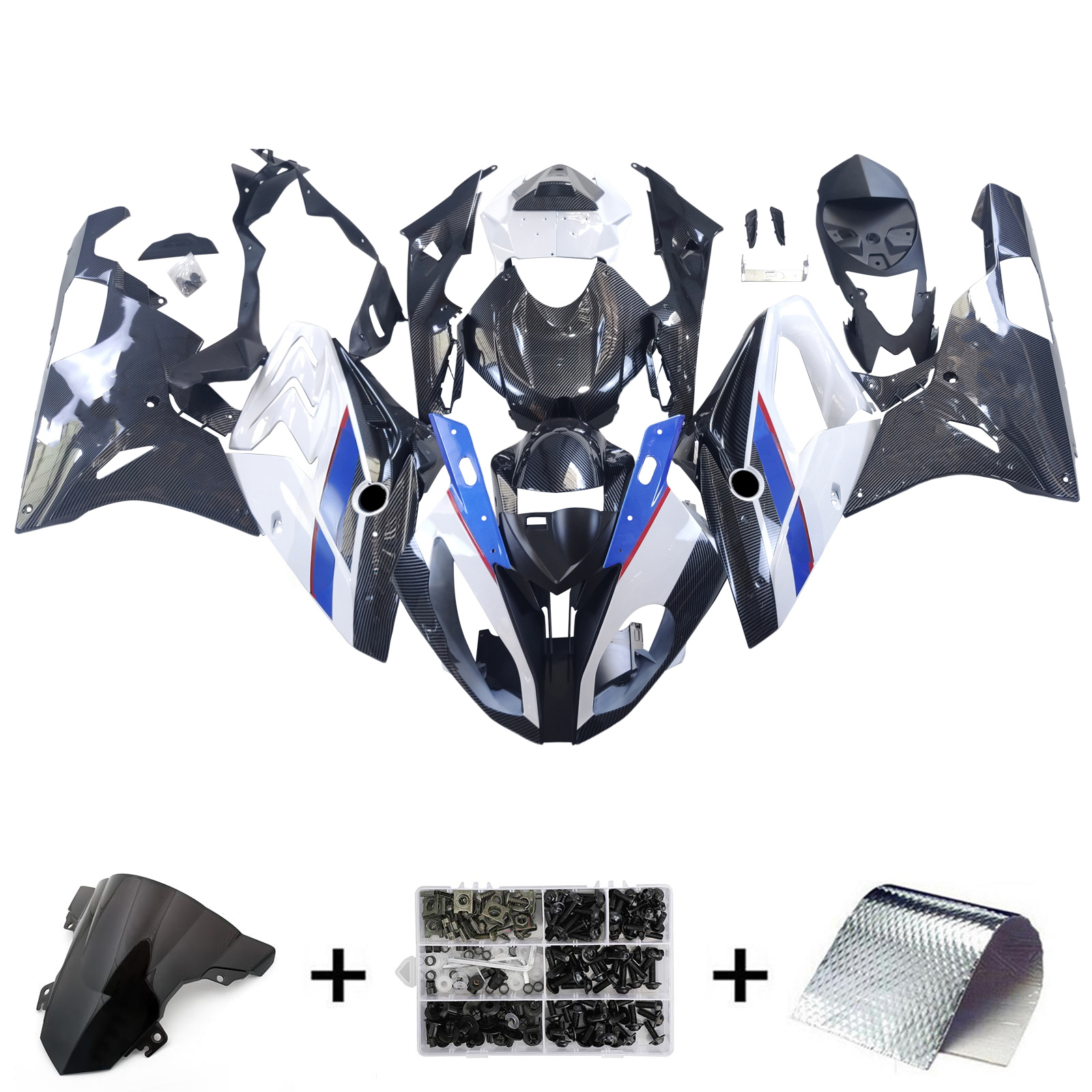 2015-2016 BMW S1000RR Injection Fairing Kit Bodywork Plastic ABS #114 Amotopart Fairing