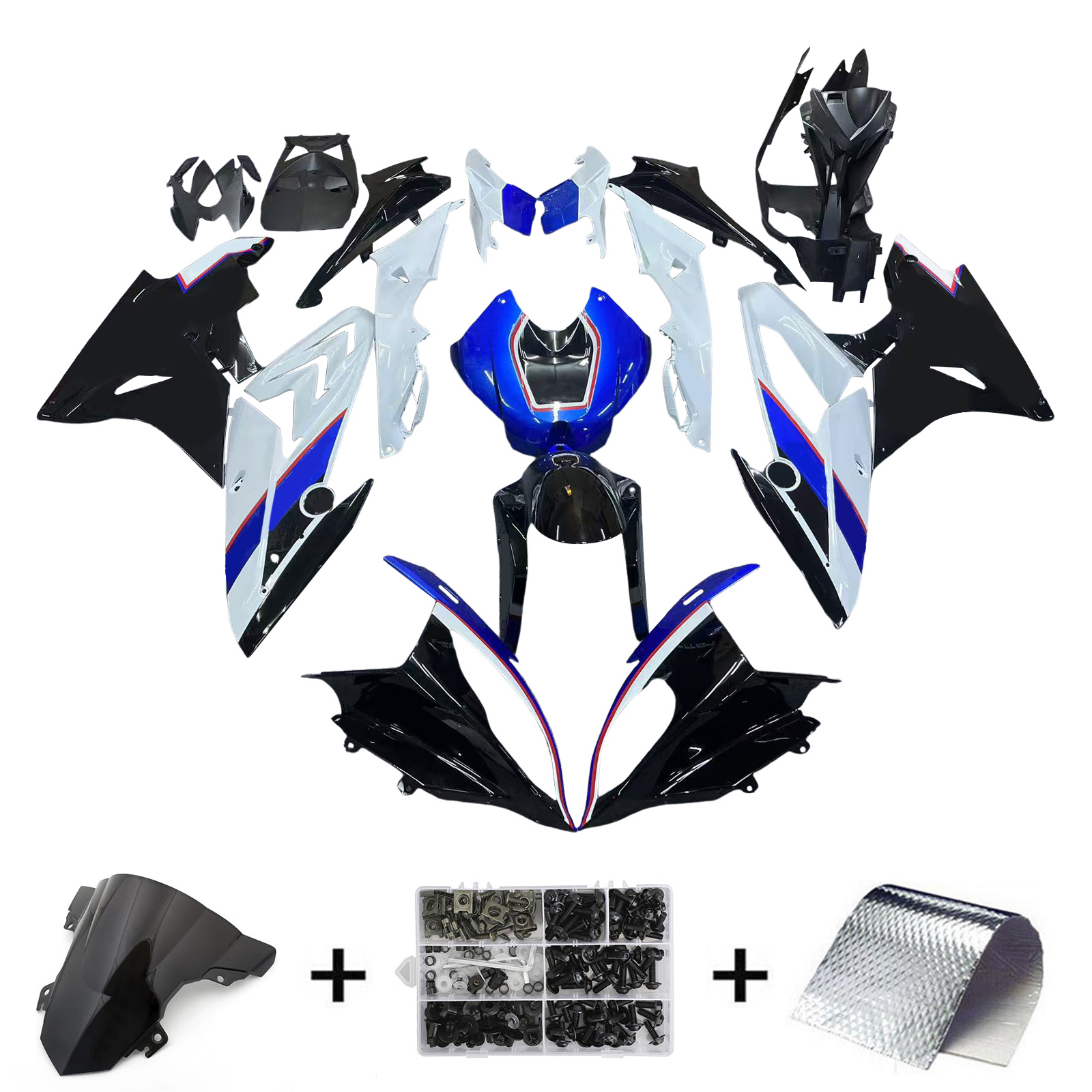 2017-2018 BMW S1000RR Injection Fairing Kit Bodywork Plastic ABS #121 Amotopart Fairing