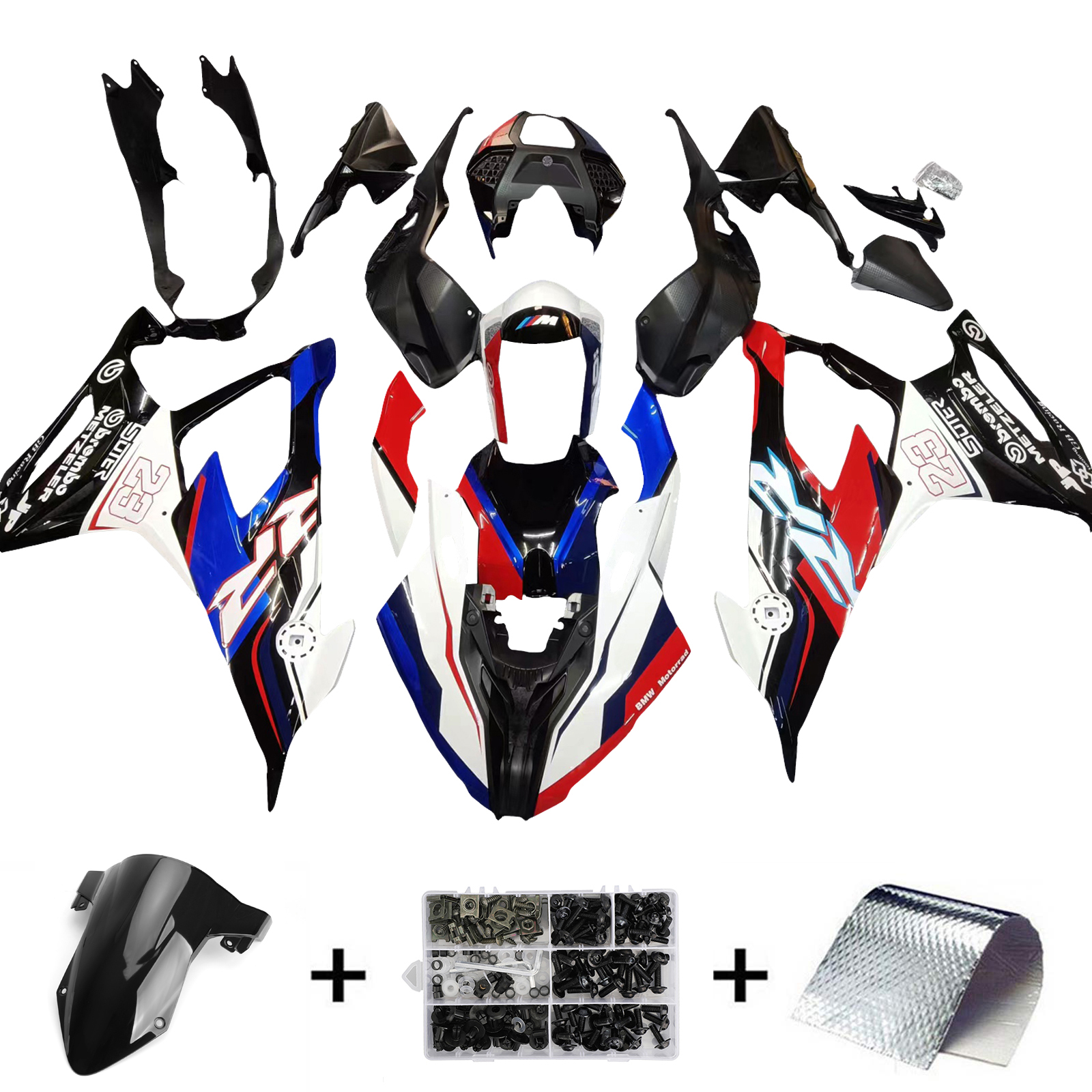 2019-2022 BMW S1000RR M1000RR Injection Fairing Kit Bodywork Plastic ABS #149 Amotopart Fairing