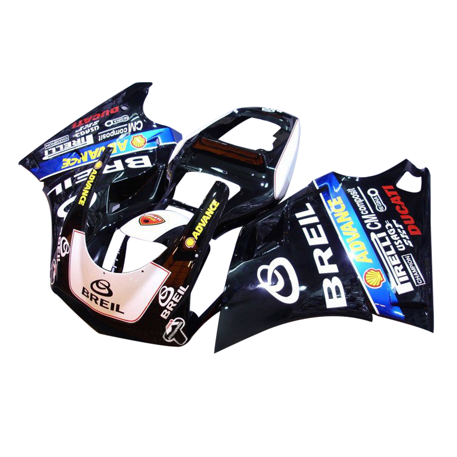 1996-2002 Ducati 996 748 Fairing Kit Bodywork ABS #128 Amotopart Fairing