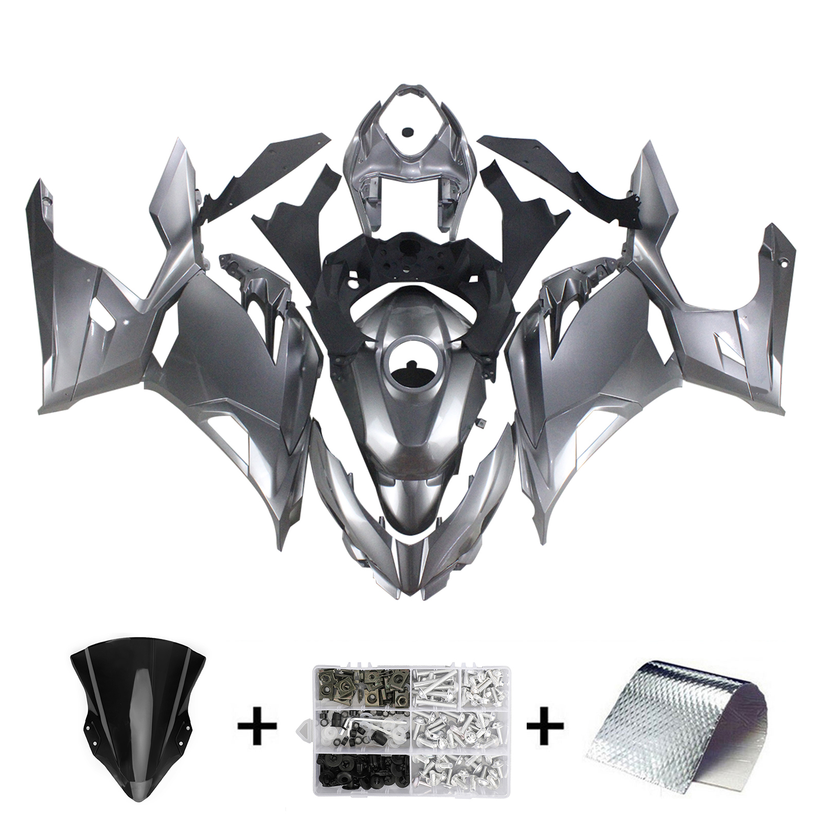 2018-2023 Kawasaki EX400/Ninja400 Injection Fairing Kit Bodywork Plastic ABS #161 Amotopart Fairing