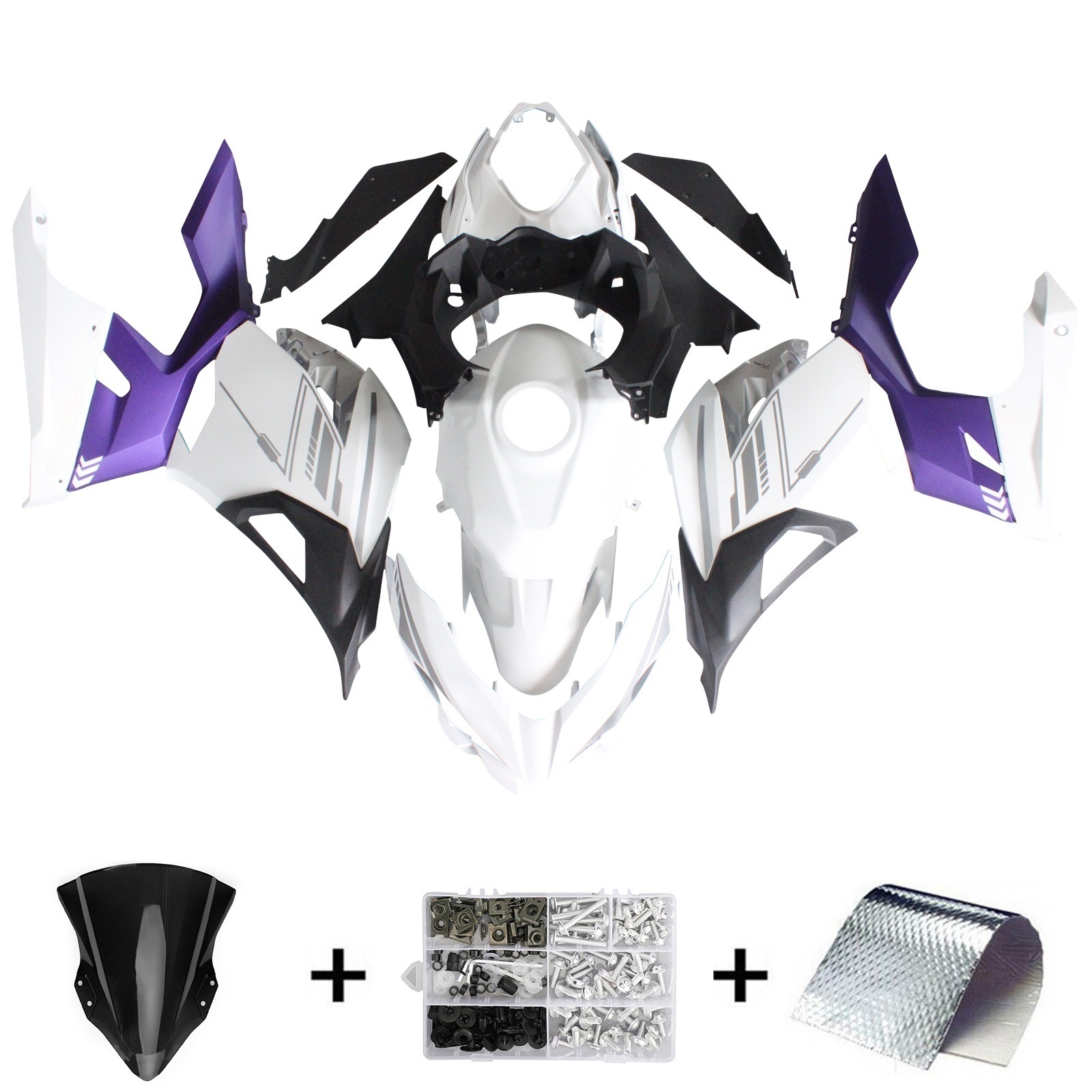 2018-2023 Kawasaki EX400/Ninja400 Injection Fairing Kit Bodywork Plastic ABS #166 Amotopart Fairing