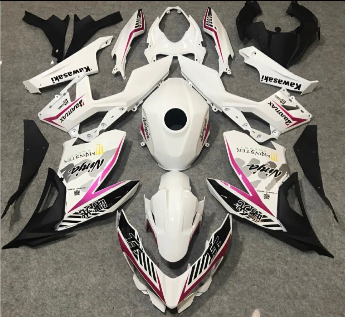 2018-2023 Kawasaki EX400/Ninja400 Injection Fairing Kit Bodywork Plastic ABS #167 Amotopart Fairing