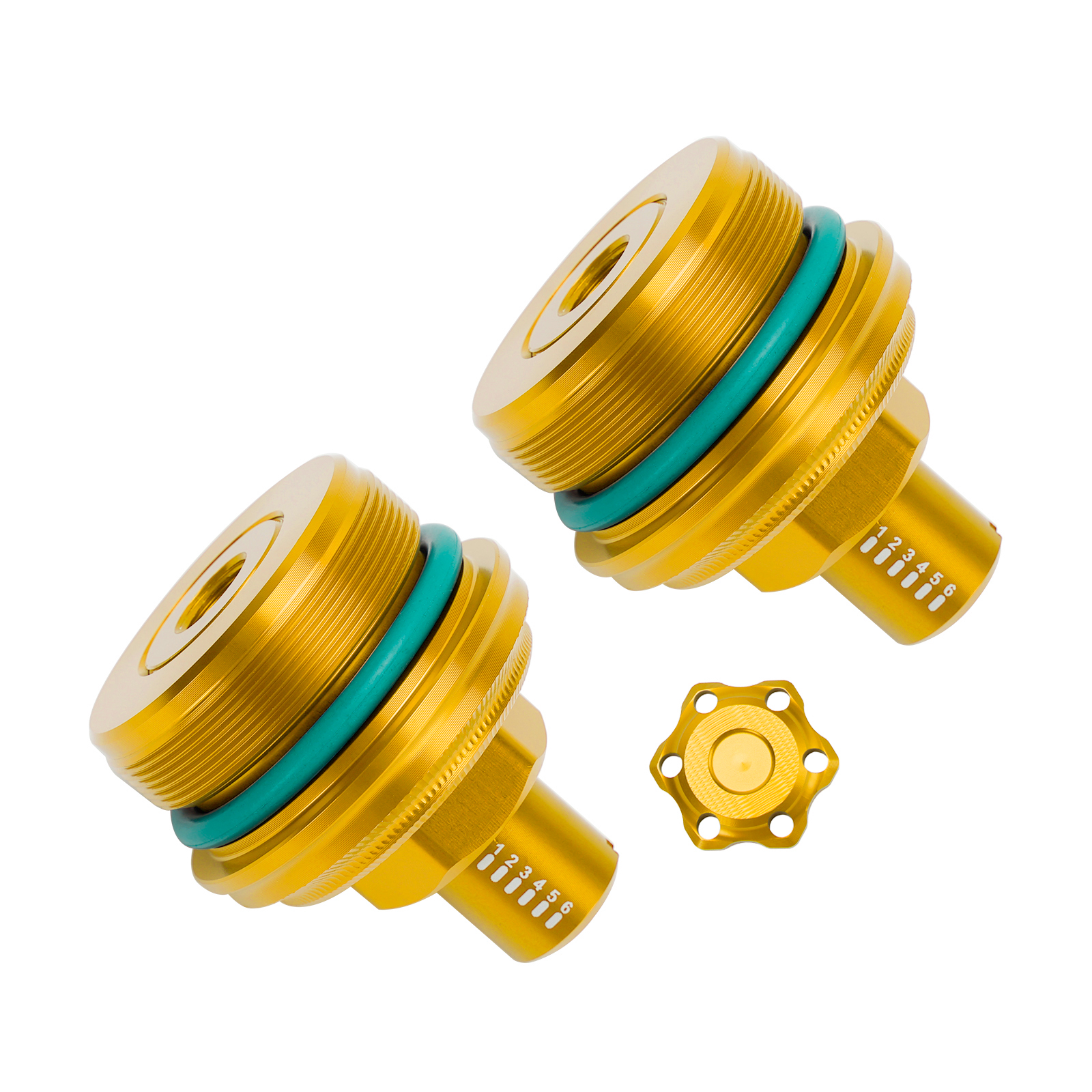 2X Fork Bolt Preload Adjuster Cap Screw Gold Fits For Yamaha Mt-03 Mt 03 19-23 Generic