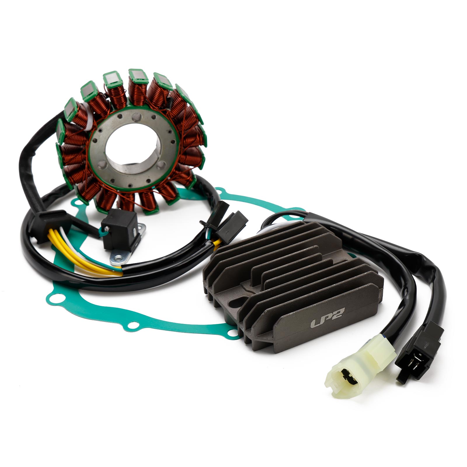 Magneto Stator + Voltage Rectifier + Gasket For Cagiva Raptor 650 ie 2006 Generic
