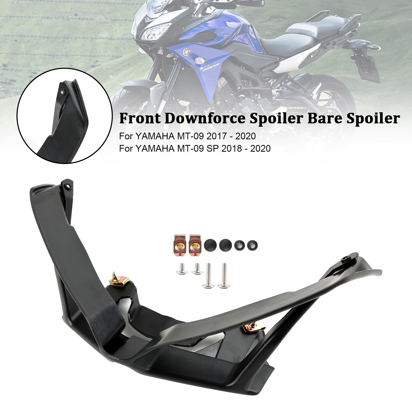 Front Downforce Spoiler Bare Spoiler For Yamaha MT-09 / SP 2017-2020 Generic