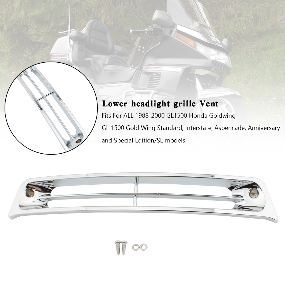 Lower headlight grille Vent fairing For Honda Goldwing GL1500 1988-2000 Chrome Generic