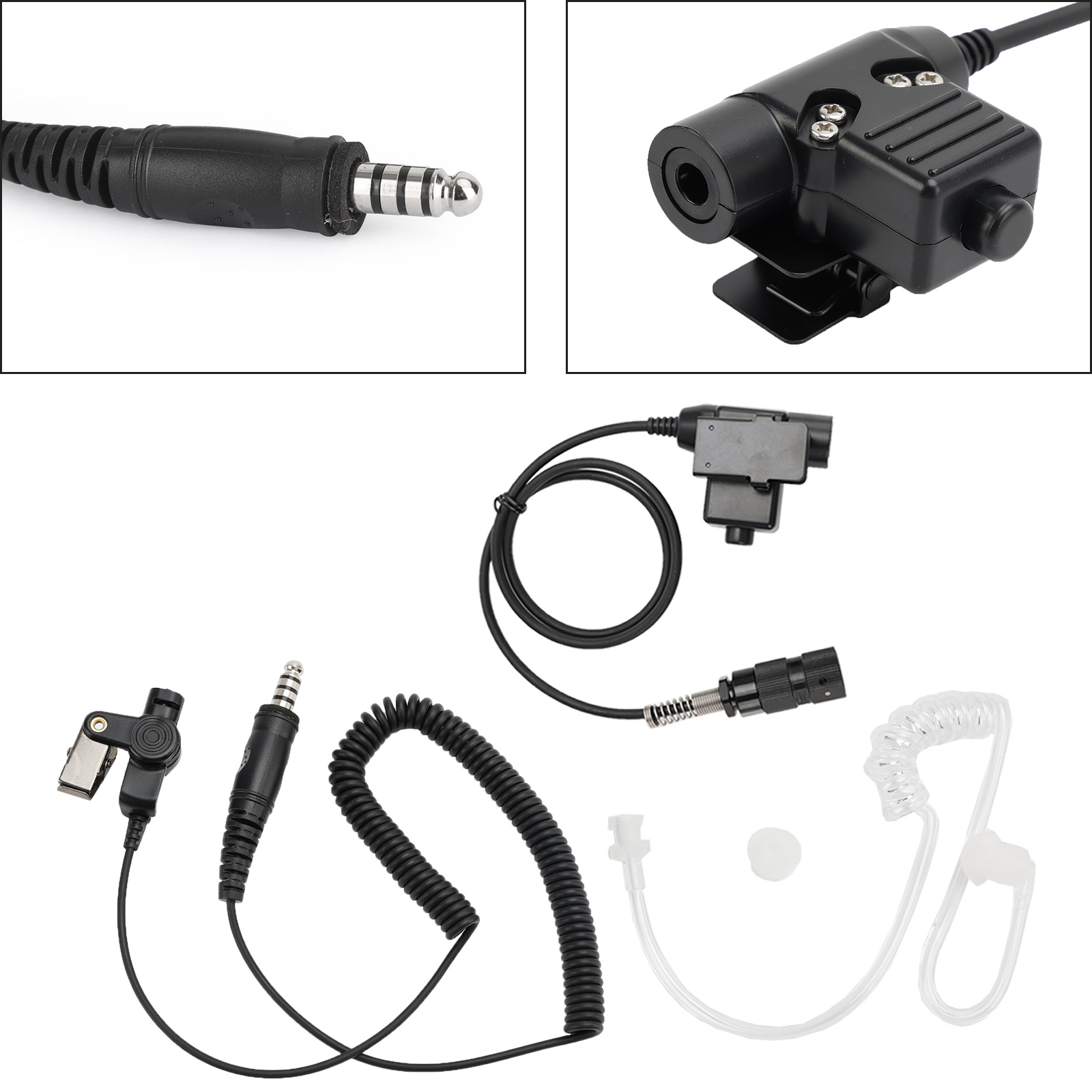7.1-A3 Single Transparent Air Tube Headset For AN/PRC-152 AN/PRC-148 U329 Radio Generic