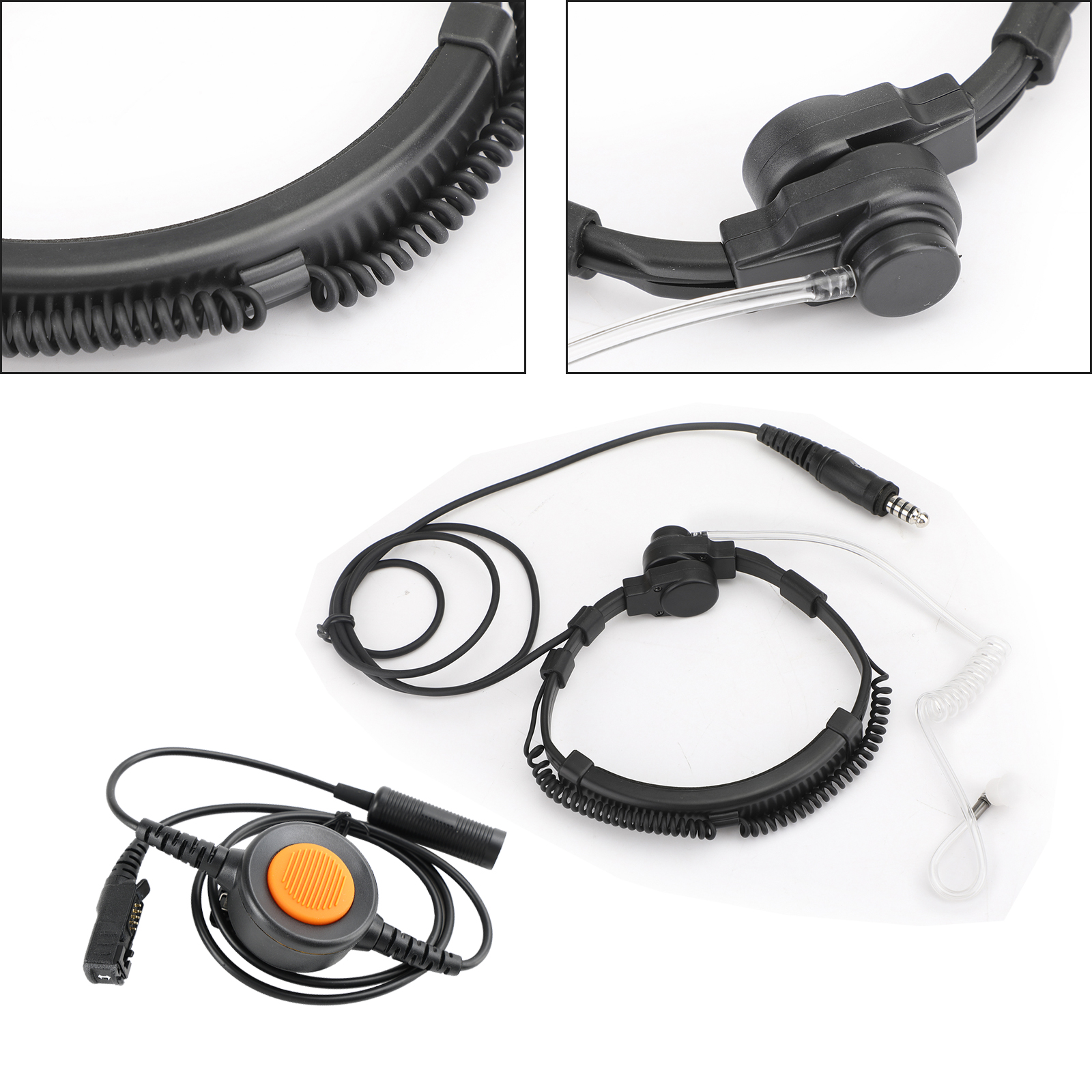 7.1mm Big Plug Tactical Throat Mic Headset For XPR3300/3500 XIRP6600/P6620 E8600 Generic