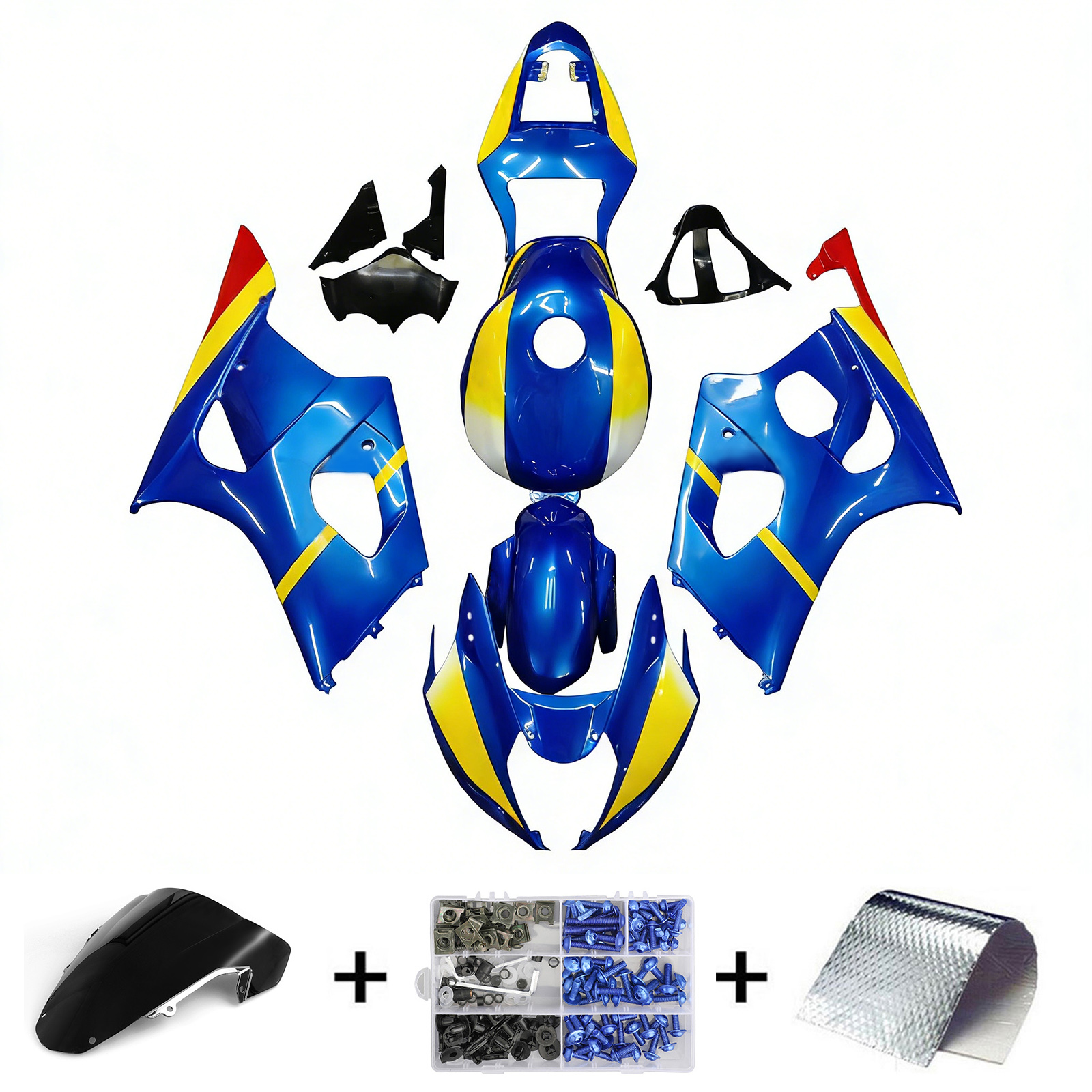 2003-2004 Suzuki GSXR1000 K3 Injection Fairing Kit Bodywork Plastic ABS#134 Amotopart Fairing