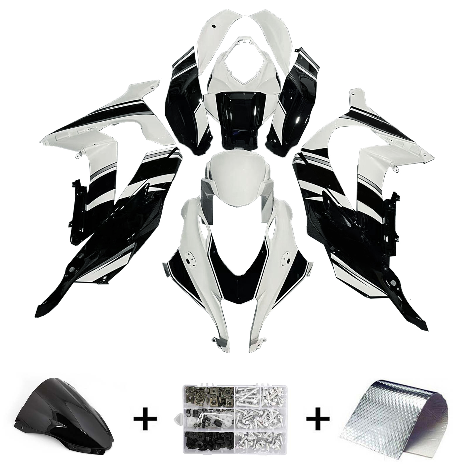 2016-2020 Kawasaki ZX10R Injection Fairing Kit Bodywork Plastic ABS#159 Amotopart Fairing