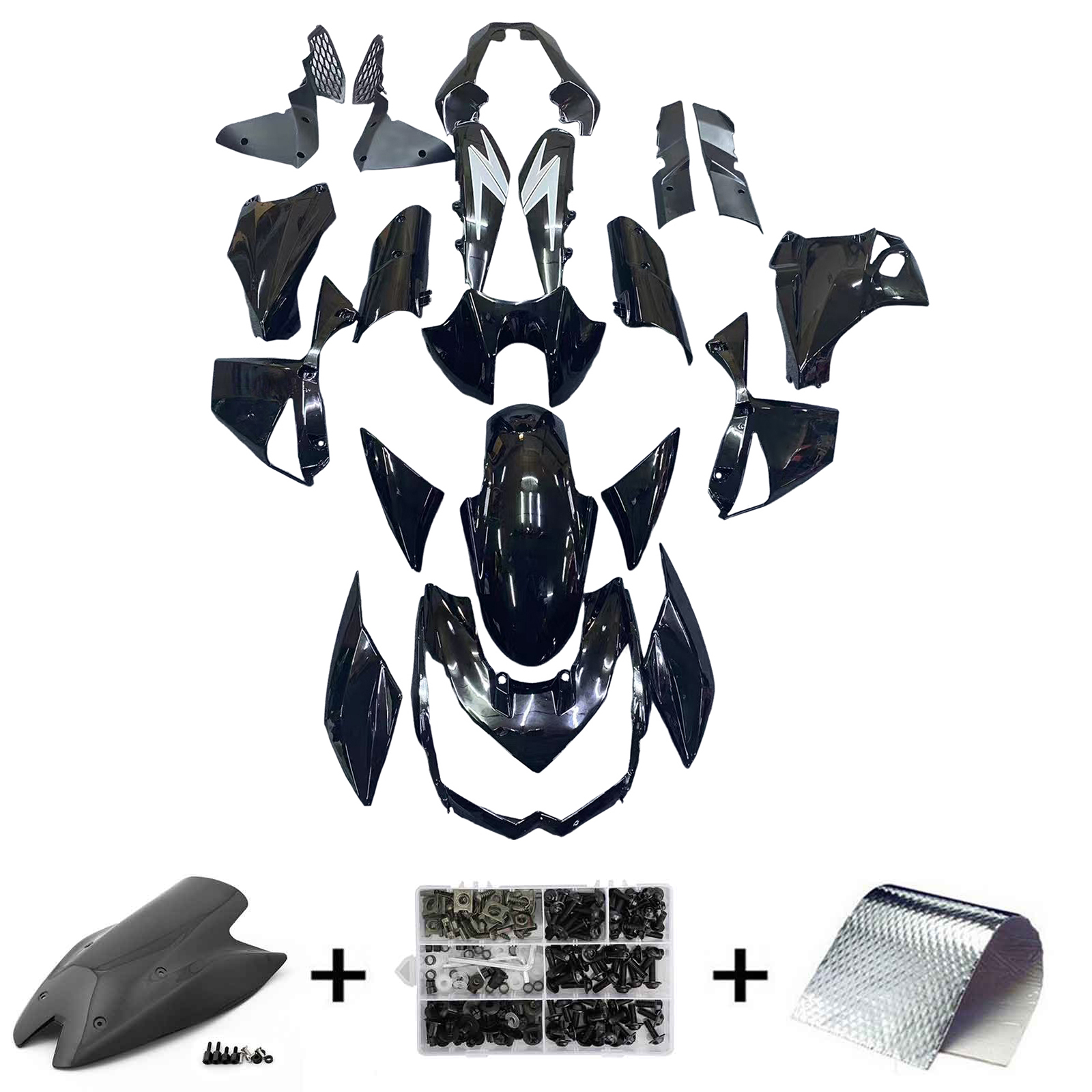 2010-2013 Kawasaki Z1000 Injection Fairing Kit Bodywork Plastic ABS#106 Amotopart Fairing