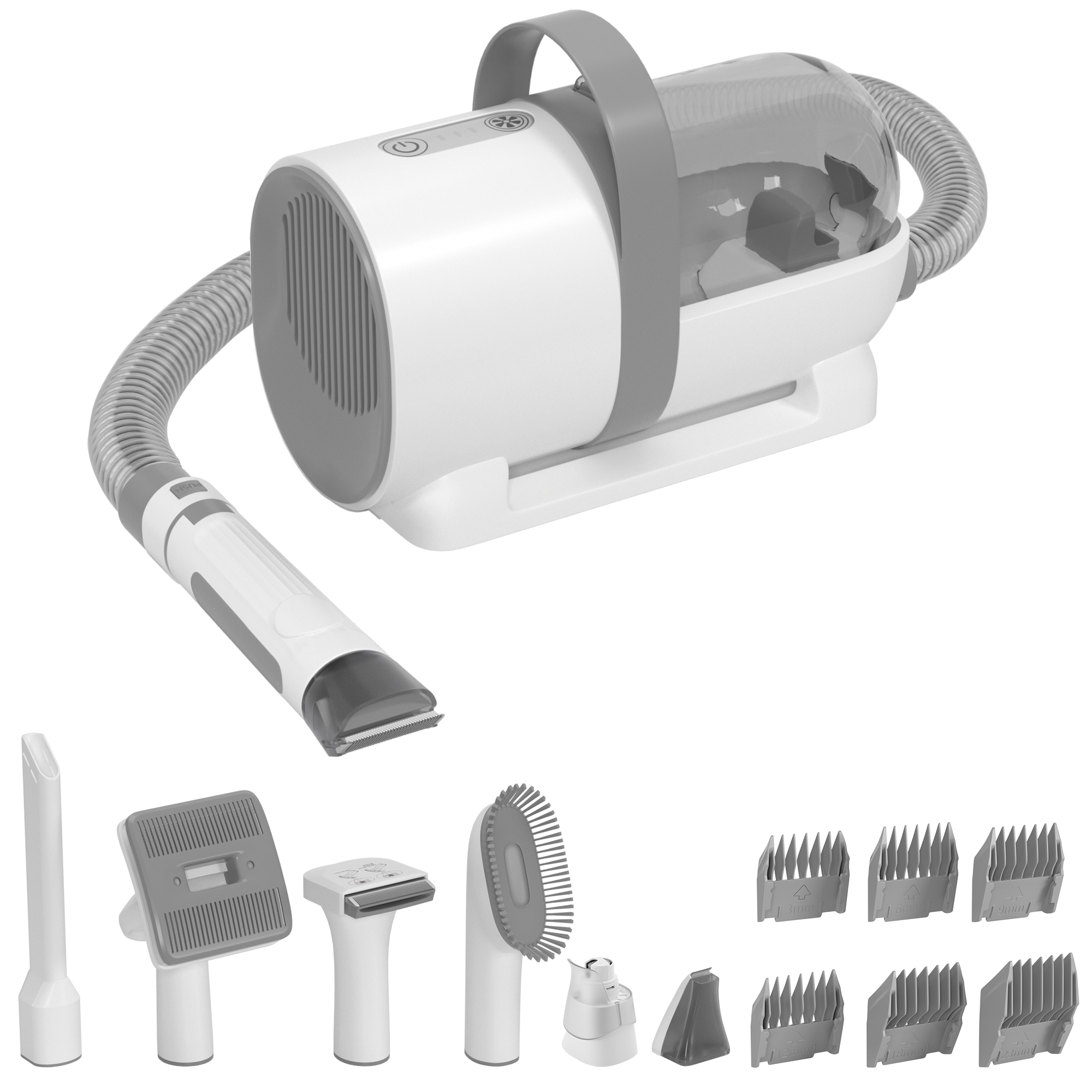 7 In 1 Pet Grooming Kit Vacuum Suction Professional Pet Hair Clipper 1.5L Grooming Tools for Dogs Cats PetsDog Vacuum Brush for Shedding Grooming