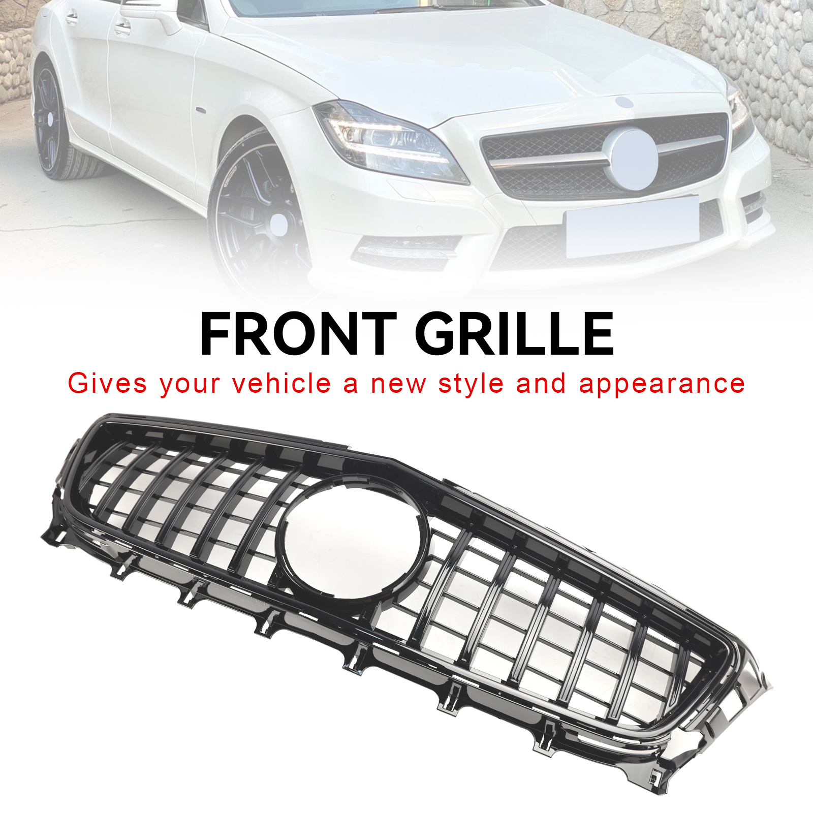 Front Grill Grille Fit Mercedes-Benz W218 CLS ClS350/500/550 2011-2014 GT