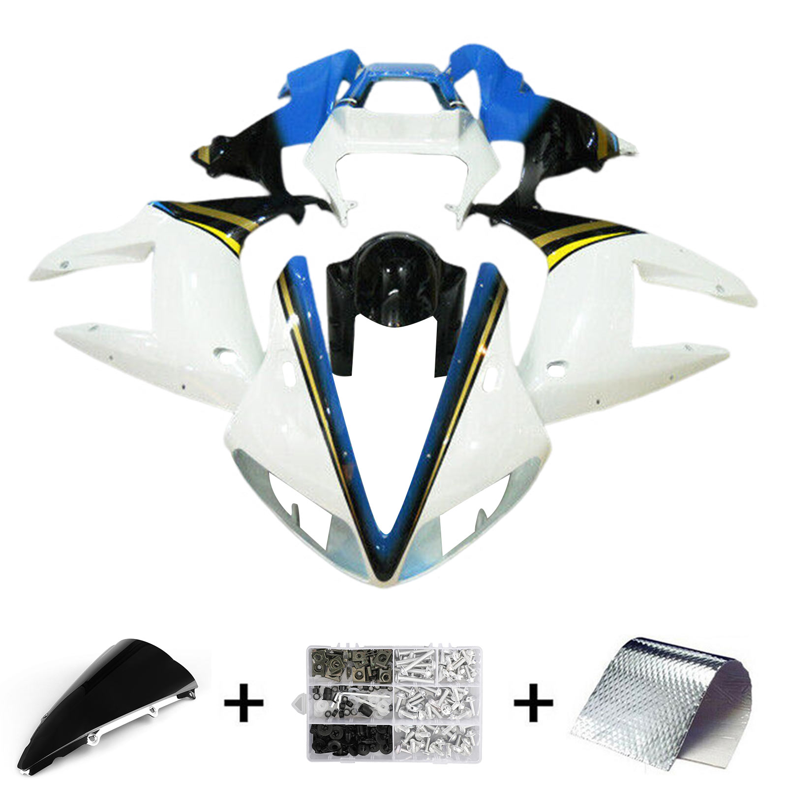 2002-2003 Yamaha YZF 1000 R1 Injection Fairing Kit Bodywork Plastic ABS Amotopart Fairing #145