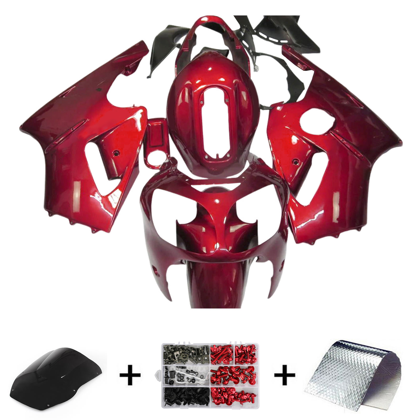 2000-2001 Kawasaki ZX12R Injection Fairing Kit Bodywork Plastic ABS Amotopart Fairing   #112