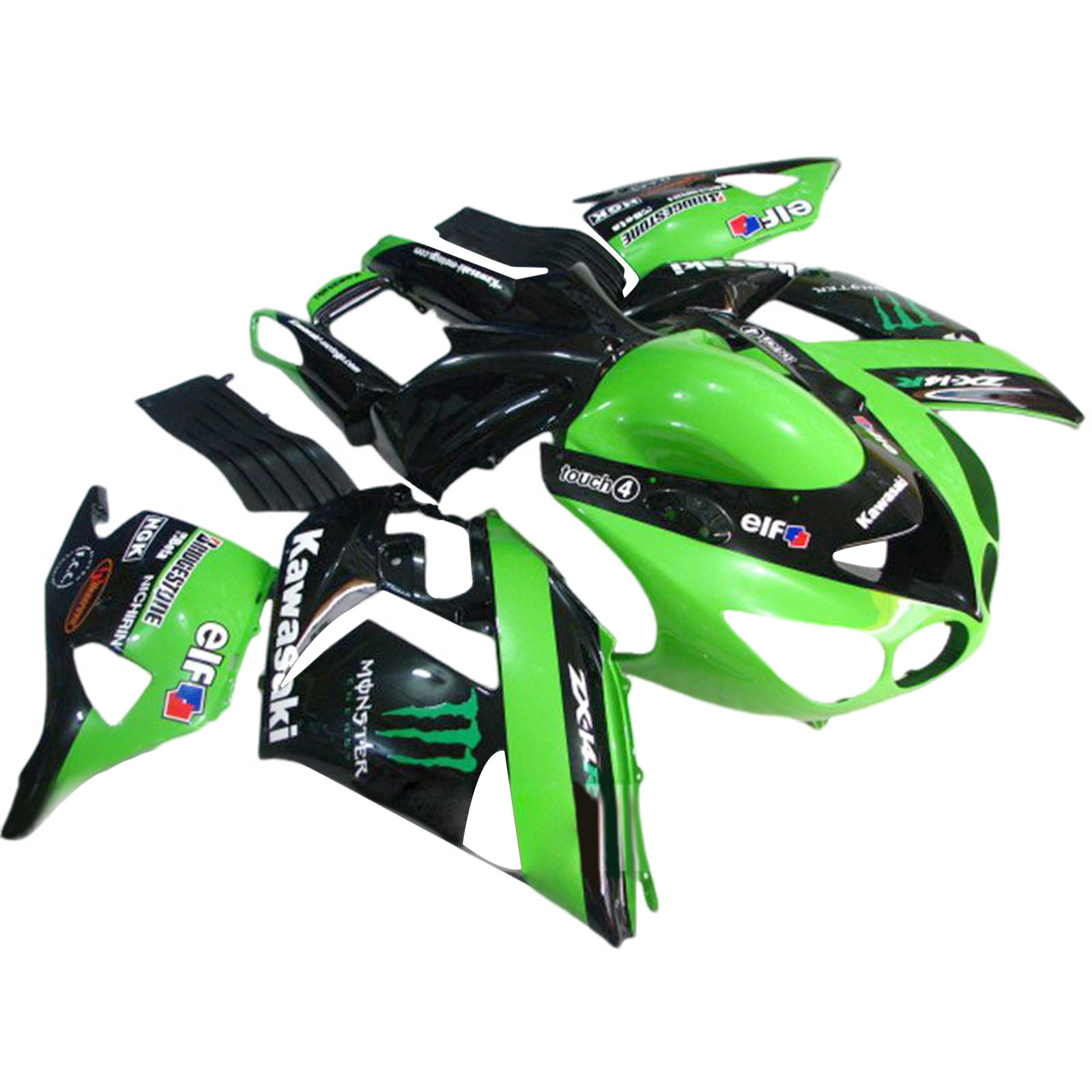 2006-2011 Kawasaki ZX14R ZZR1400 Injection Fairing Kit Bodywork Amotopart Fairing #135
