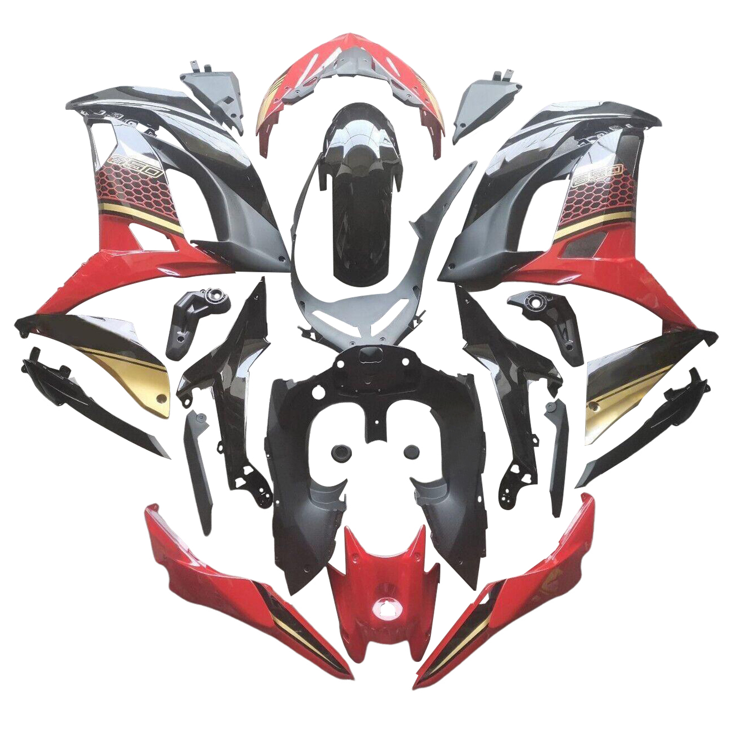 2017-2019 Kawasaki ER-6F Ninja650R Injection Fairing Kit Bodywork Plastic ABS Amotopart Fairing #119