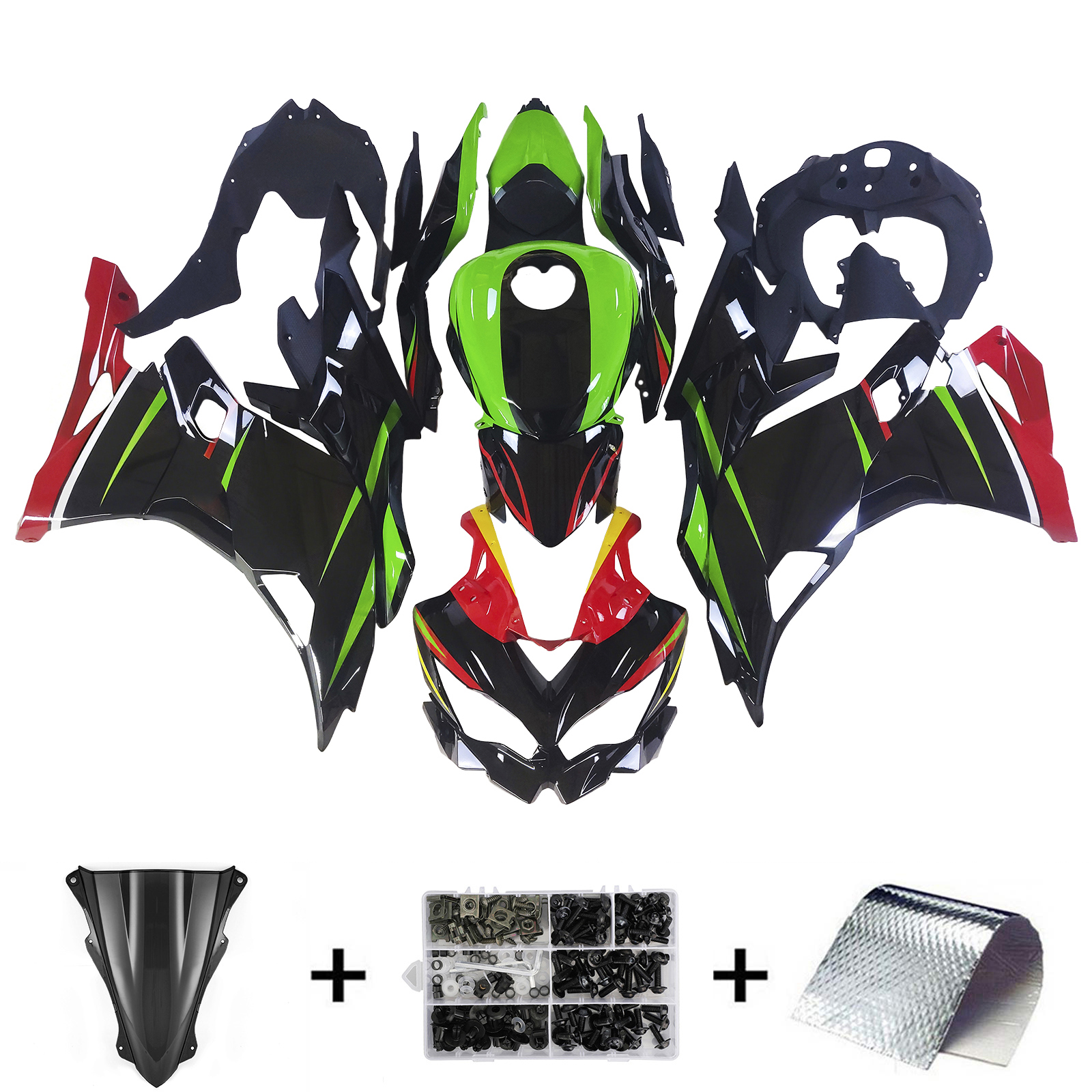 2019-2025 Kawasaki Ninja ZX-25R ZX-4R ZX-4RR Injection Fairing Kit Amotopart Fairing #132