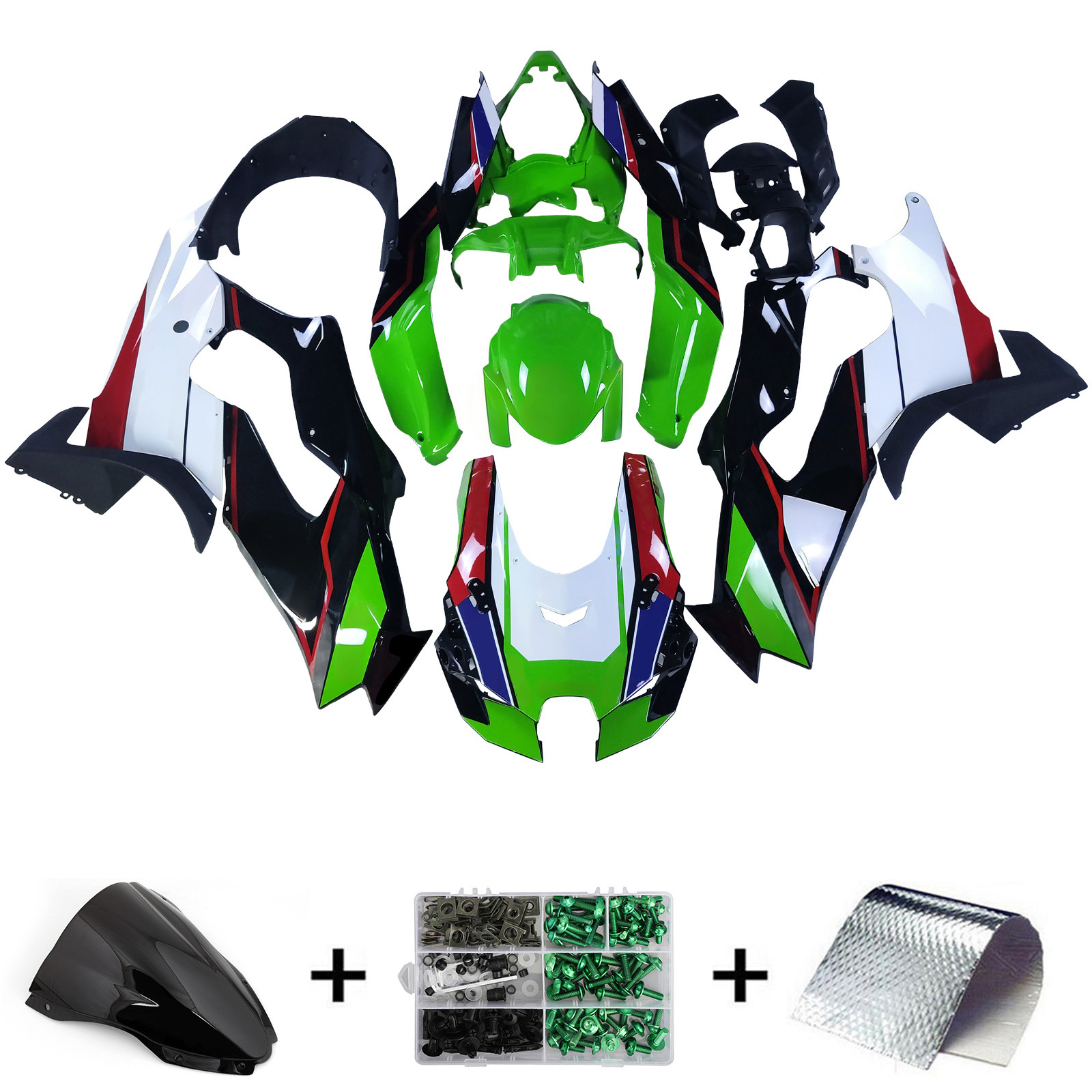 2021-2024 Kawasaki ZX-10R ZX-10RR Injection Fairing Kit Bodywork ABS Amotopart Fairing #155