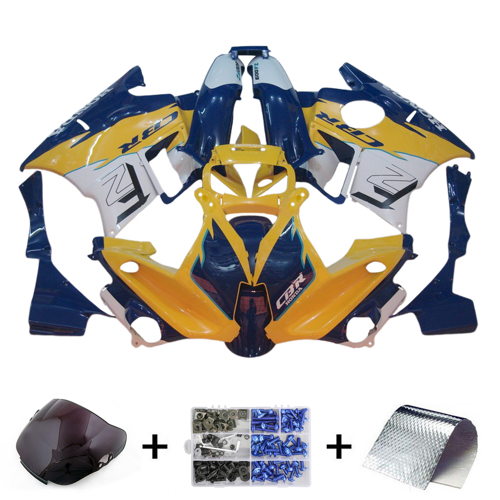 1991-1994 Honda CBR600 F2 Injection Fairing Kit Bodywork Plastic ABS Amotopart Fairing #119