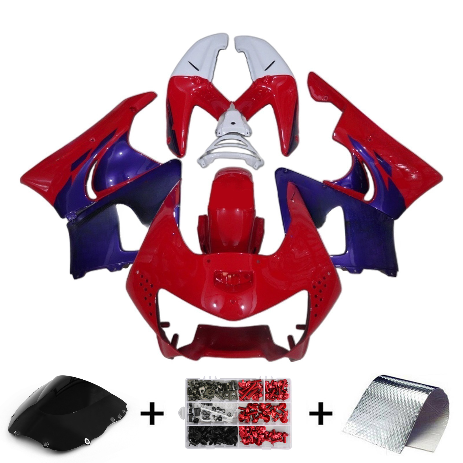 1998-1999 Honda CBR900RR 919 Injection Fairing Kit Bodywork Plastic ABS Amotopart Fairing #111