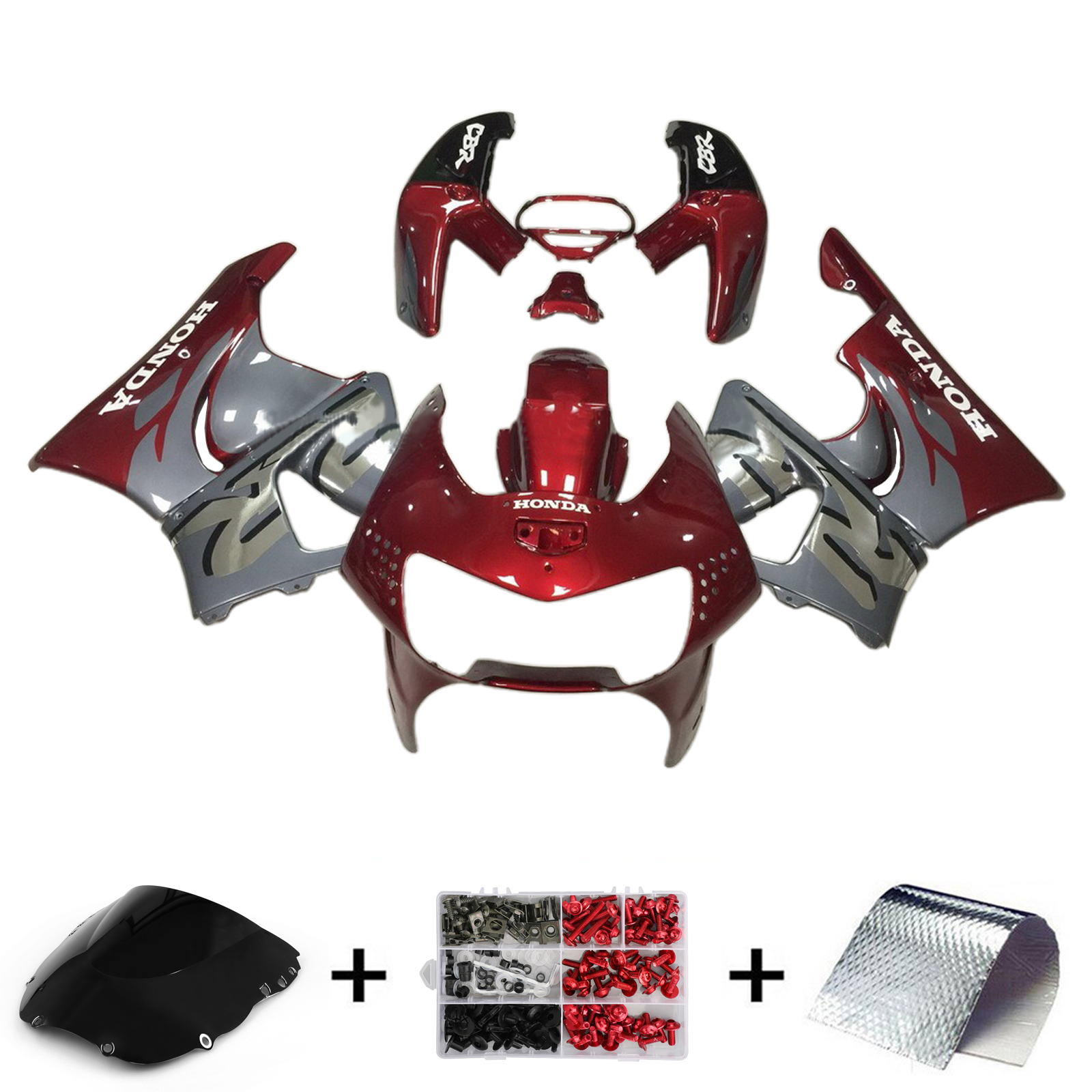 1998-1999 Honda CBR900RR 919 Injection Fairing Kit Bodywork Plastic ABS Amotopart Fairing #112