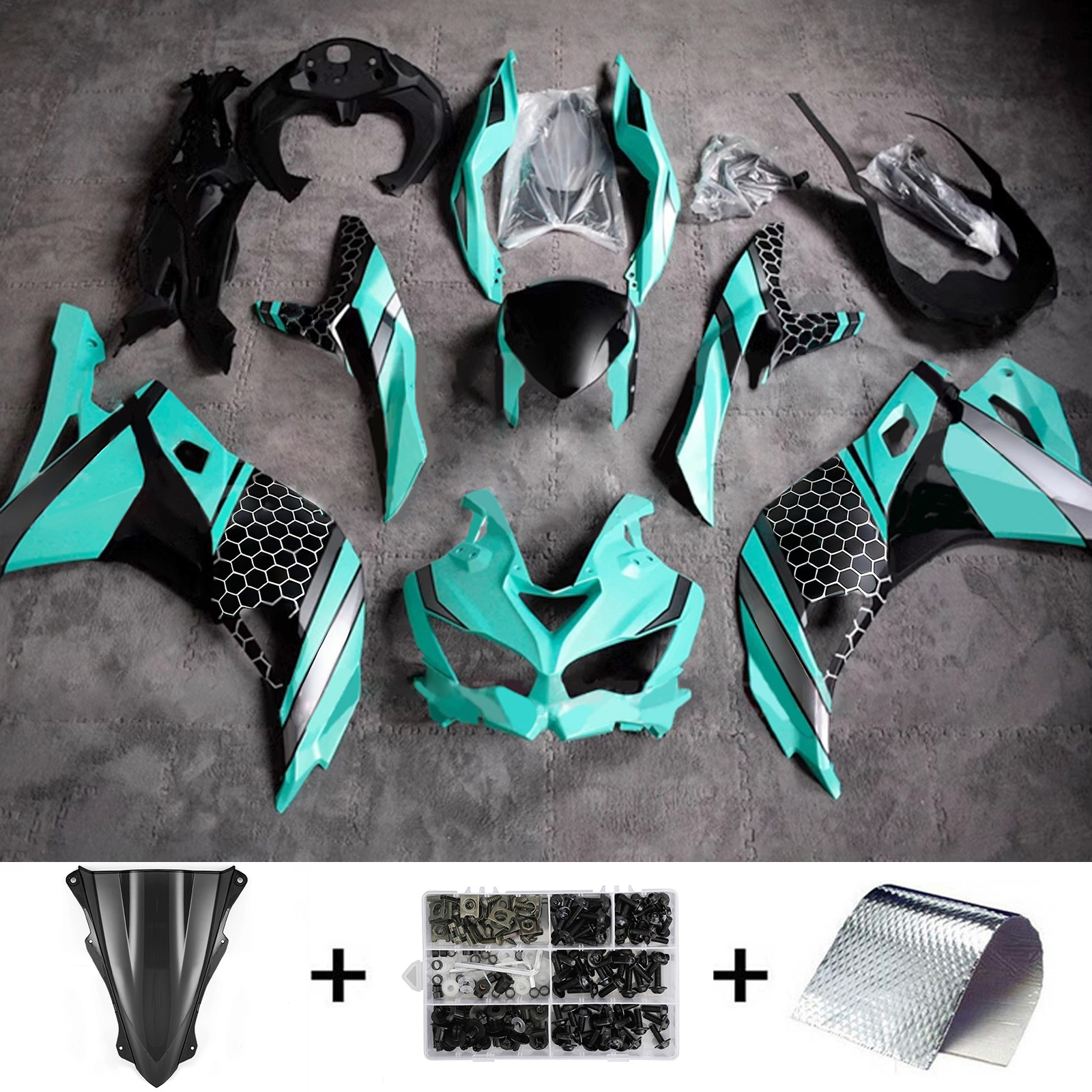 2019-2025 Kawasaki Ninja ZX-25R ZX-4R ZX-4RR Injection Fairing Kit Amotopart Fairing #146