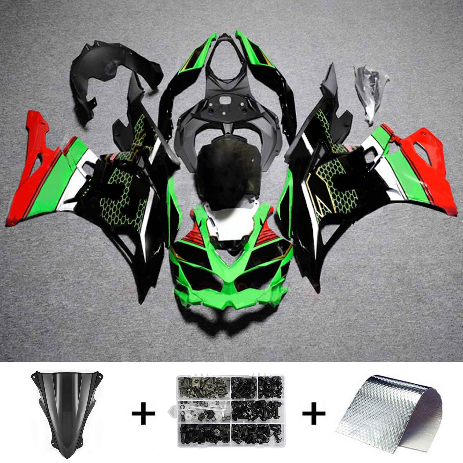 2019-2025 Kawasaki Ninja ZX-25R ZX-4R ZX-4RR Injection Fairing Kit Amotopart Fairing #158