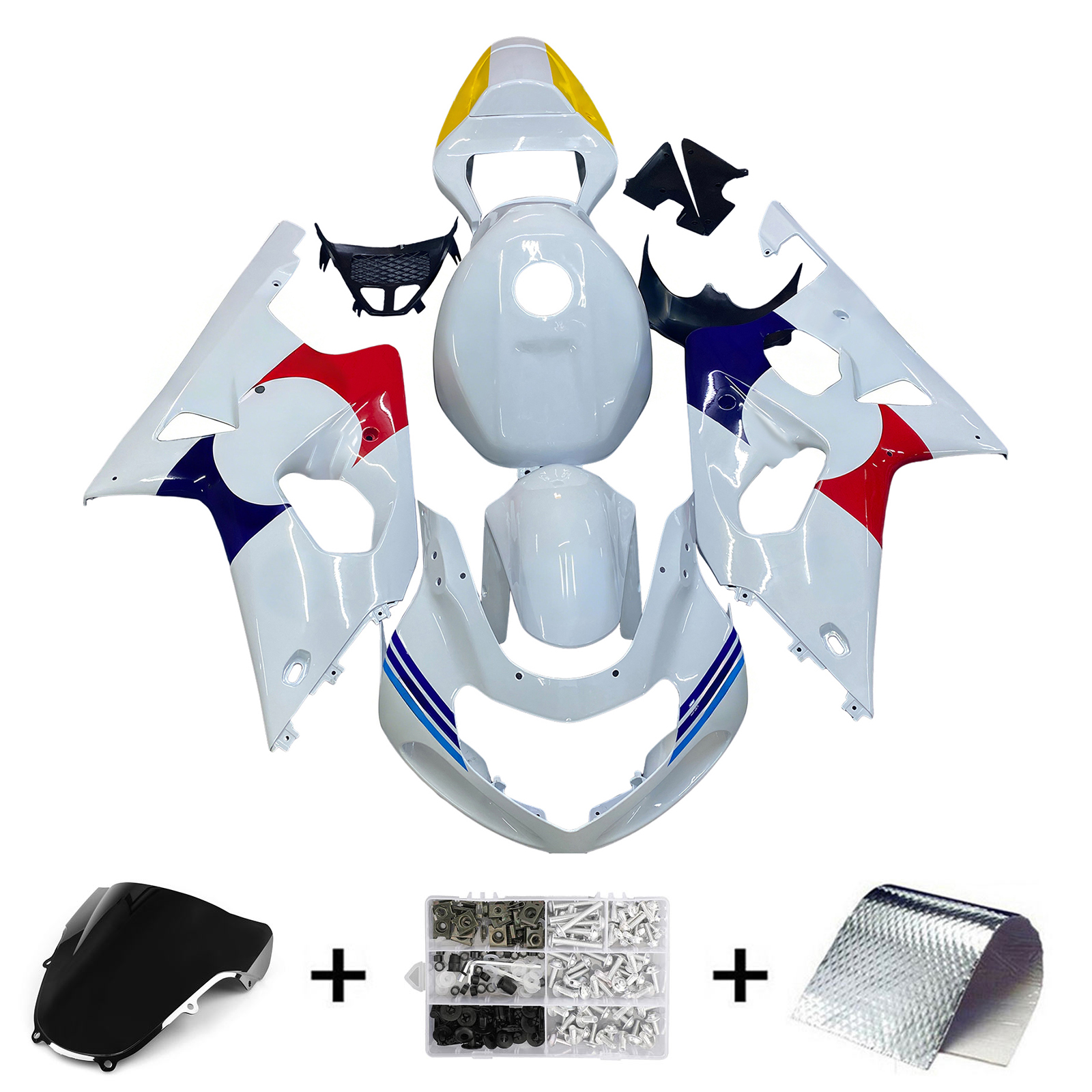 2000-2002 Suzuki GSXR1000 K1 K2 Injection Fairing Kit Bodywork Plastic ABS Amotopart Fairing #160