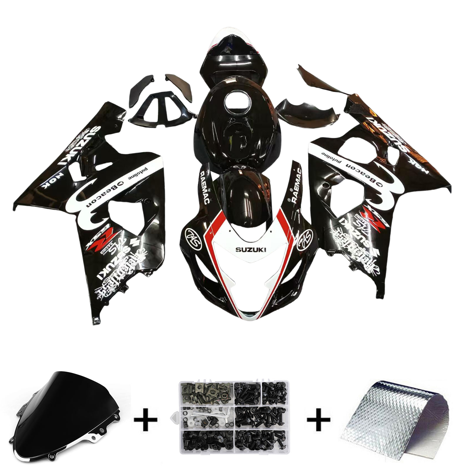 2004-2005 Suzuki GSXR600 GSXR750 GSXR 600/750 K4 Injection Fairing Kit Bodywork Plastic ABS Amotopart Fairing #150
