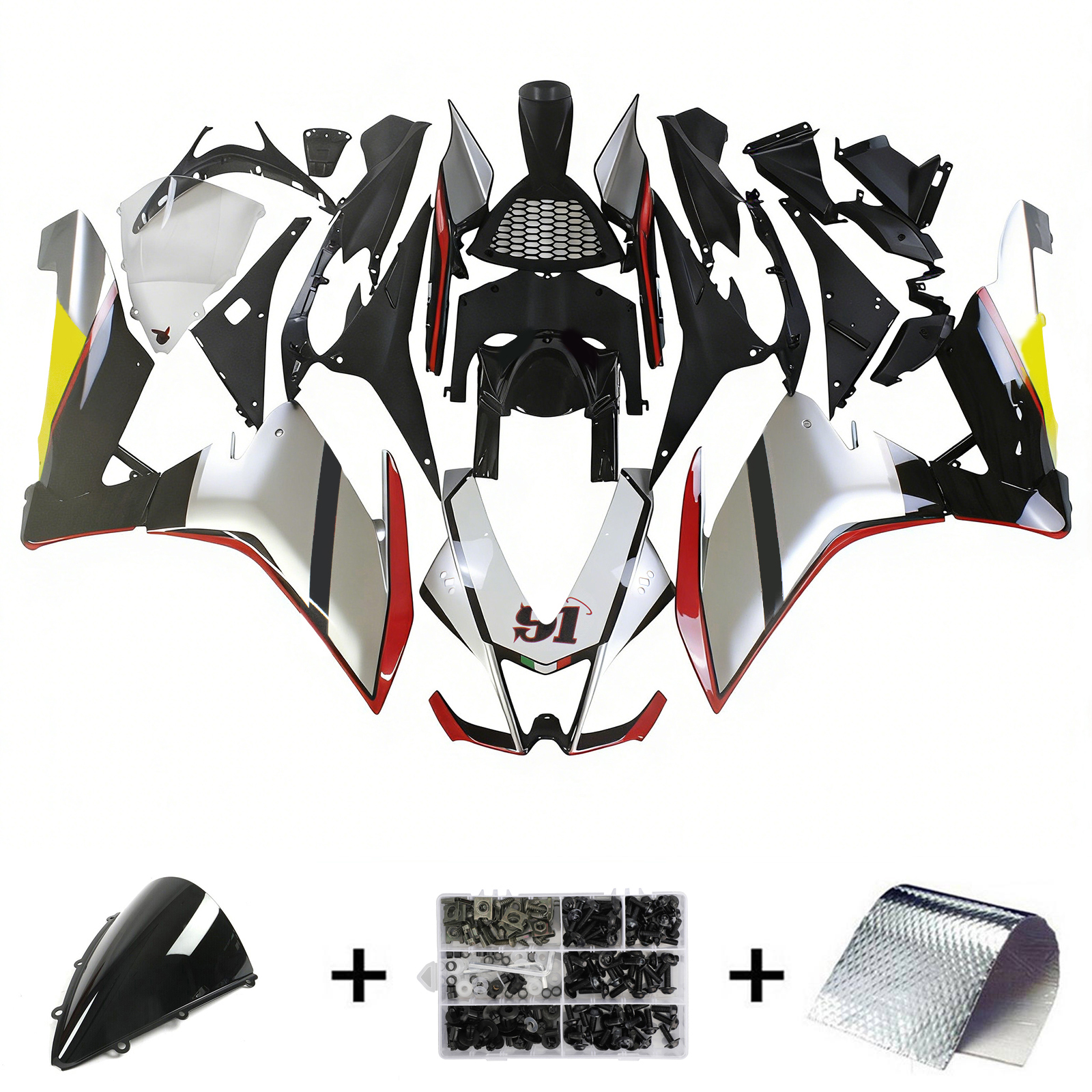 2009-2015 Aprilia RSV4 1000 Injection Fairing Kit Bodywork Plastic ABS Amotopart Fairing #116