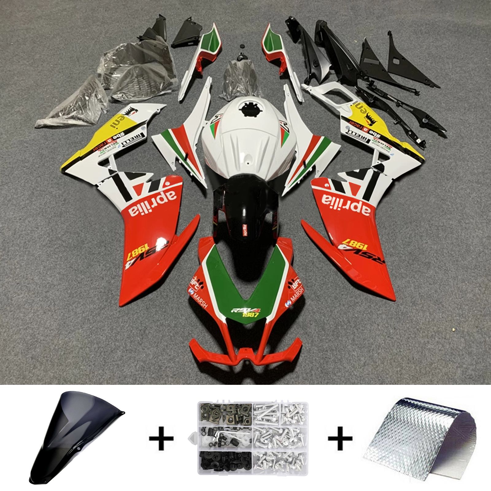 2012-2016 Aprilia RS4 125 50 Injection Fairing Kit Bodywork Amotopart Fairing #124 2012-2016 Aprilia RS4 125 50 Injection Fairing Kit Bodywork Amotopart Fairing #124