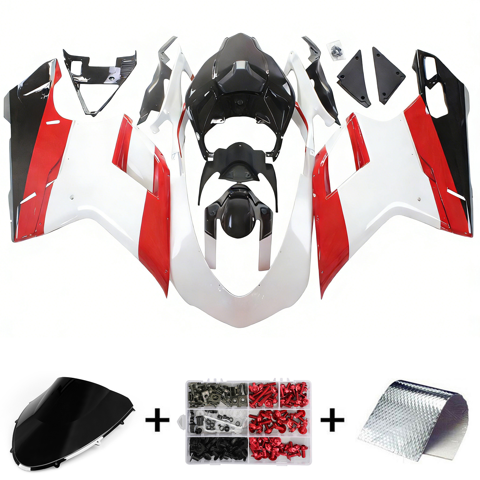 2007-2011 Ducati 1098 1198 848 Fairing Kit Bodywork Plastic ABS Amotopart Fairing #112
